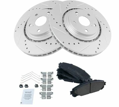 High-Performance Front Ceramic Disc Brake Pads & Rotors Kit - Compatible with Lexus | Low Noise, Dust-Free | Perfect for City Driving & Highway Commuting