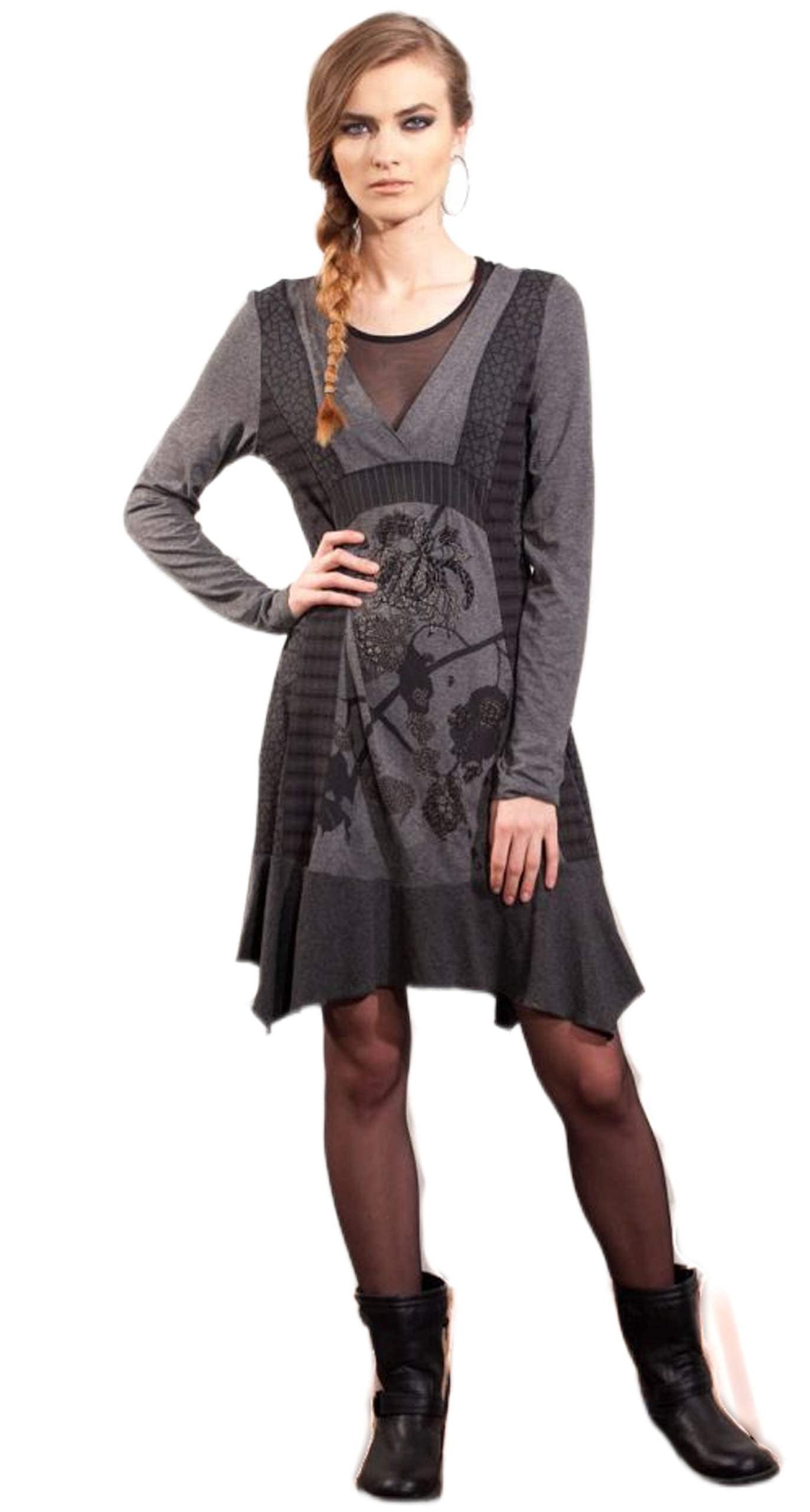 Angels Never Die Women's Dress in Anthracite - Elegant & Stylish Outfit for Parties, Dates & Special Occasions