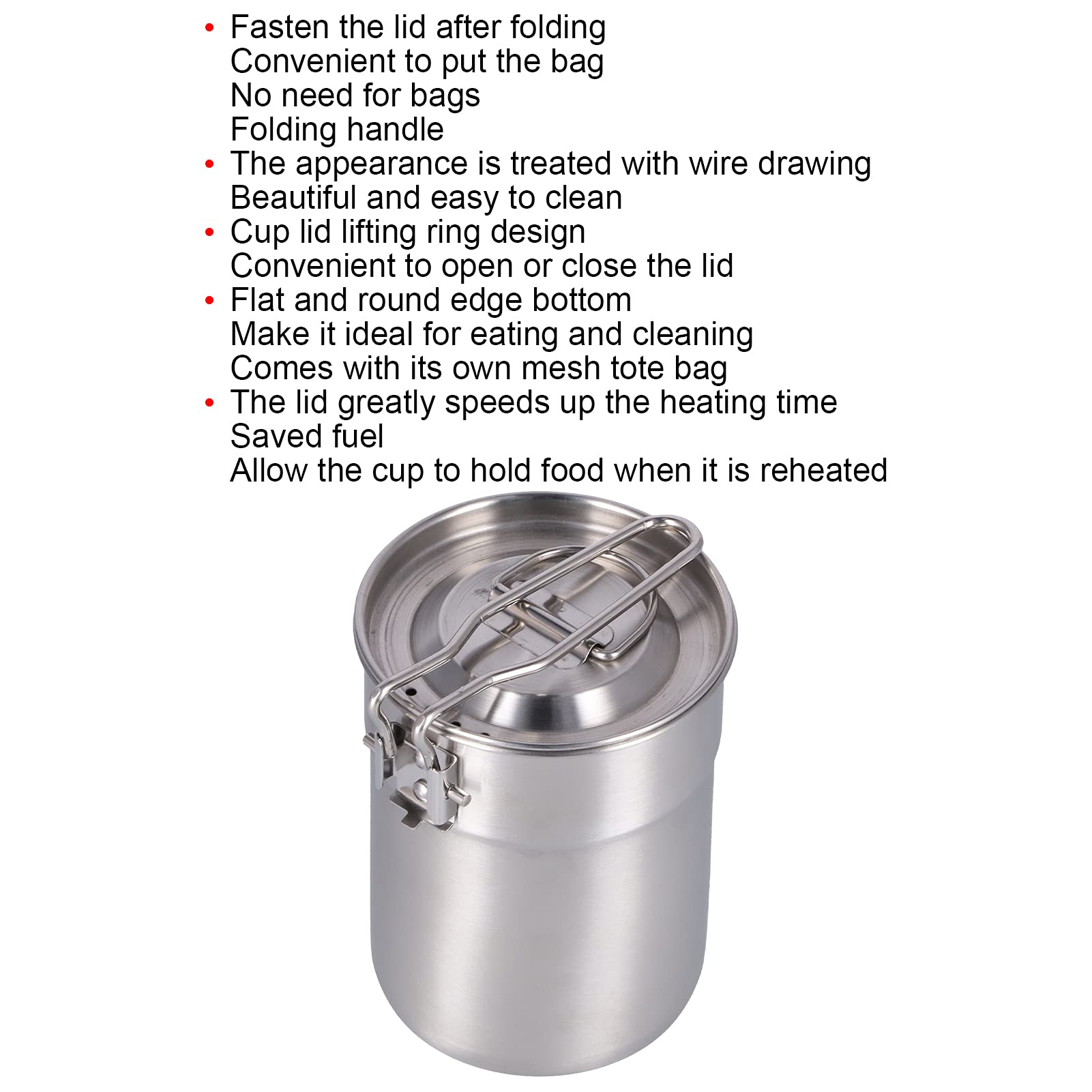 Portable Camping Coffee Pot - Lightweight Foldable Handle Outdoor Coffee Maker for Hiking, Backpacking & Travel | Perfect for Campfire Brewing and Outdoor Adventures