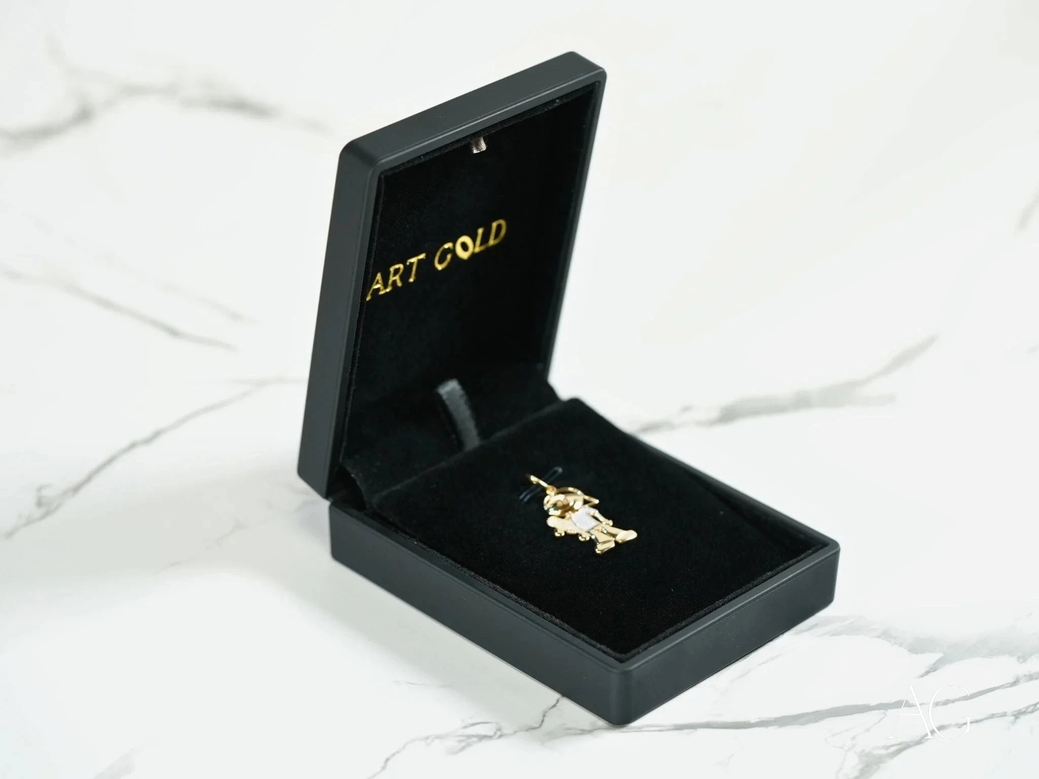 Golden Elegance: 14K Gold Doll Pendant Necklace for Women - Perfect Gift for Birthday, Anniversary & Valentine's Day | Elegant Jewelry for Parties & Special Occasions