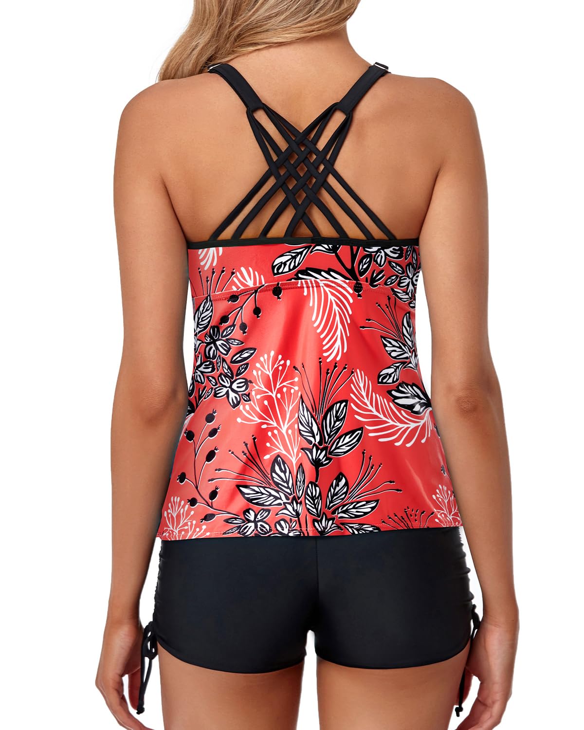 Yonique Women's Tankini Swimsuit - Tummy Control Two Piece Bathing Suit for Beach & Pool