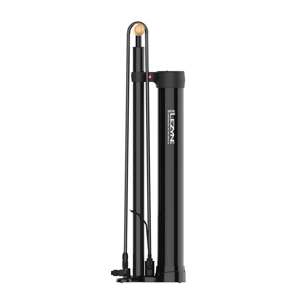 Lezyne Digital Pressure Overdrive Bike Tire Pump - High Precision Gauge for Road & Mountain Bikes - Perfect for Cycling, Commuting & Outdoor Adventures