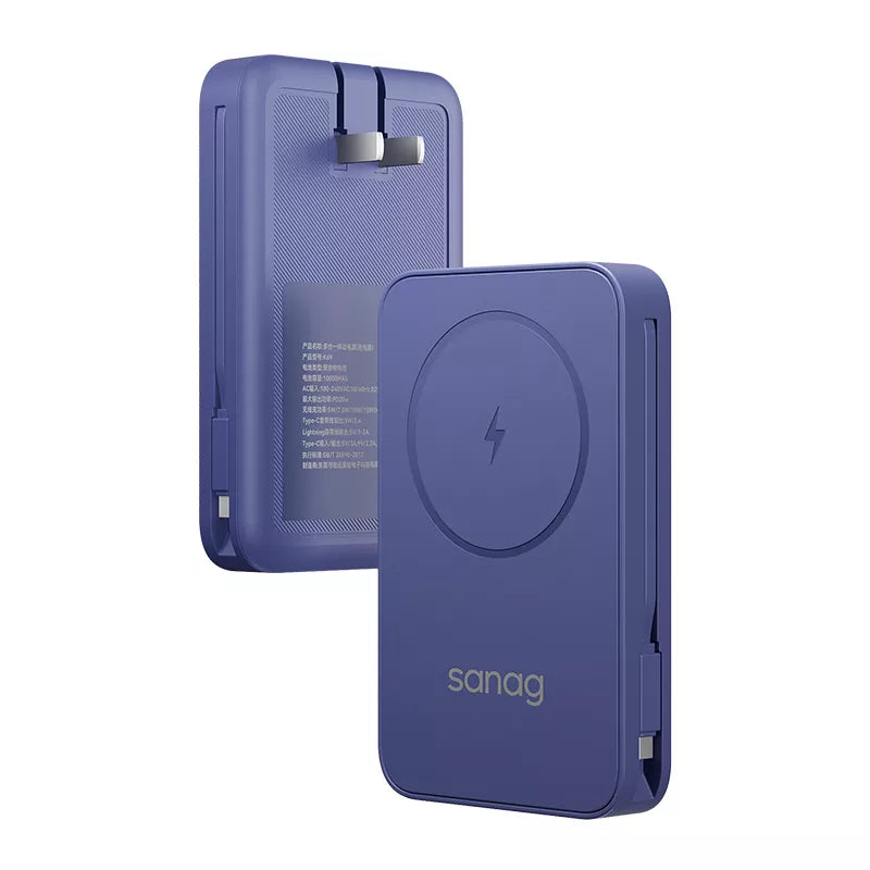 Sanag K69 Magnetic Wireless Fast Charging 10000mAh Portable Power Bank for iPhone 15/14/13/12, Samsung Galaxy - Perfect for Travel, Outdoor Adventures & Daily Commute