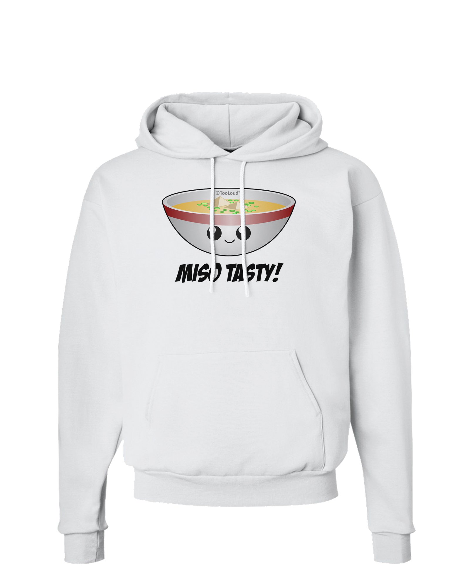 Cute Miso Soup Bowl Print Hoodie - Soft Hooded Sweatshirt with Pockets | Cozy Pullover for Anime Fans & Japanese Food Lovers | Perfect for Casual Wear, Cosplay & Kawaii Fashion