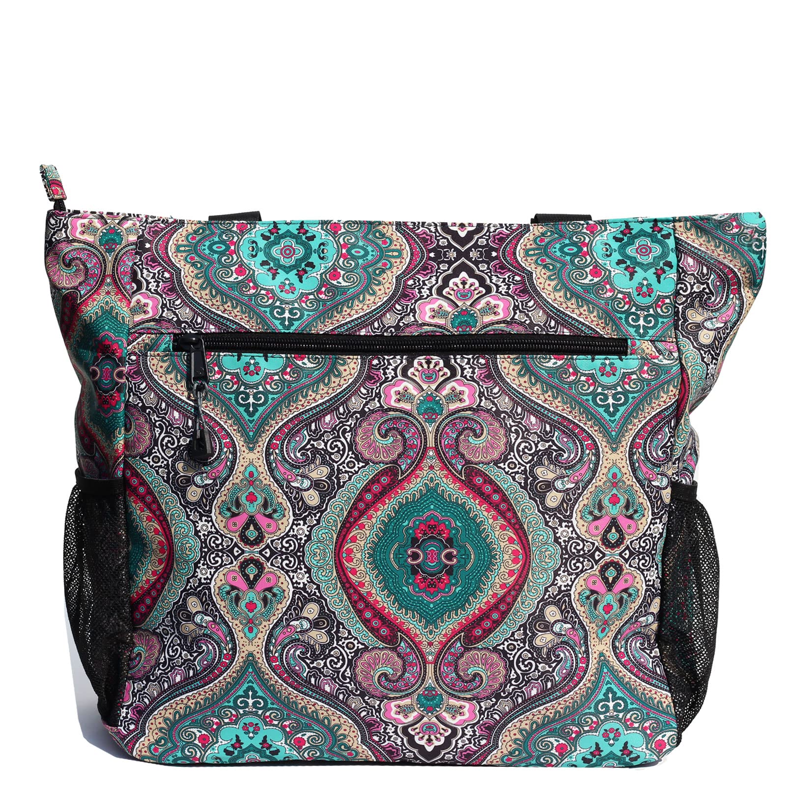 ESVAN Original Floral Waterproof Large Tote Bag for Women - Durable Gym, Beach & Travel Shoulder Bag - Spacious Everyday Carryall for Work, Shopping & Vacation