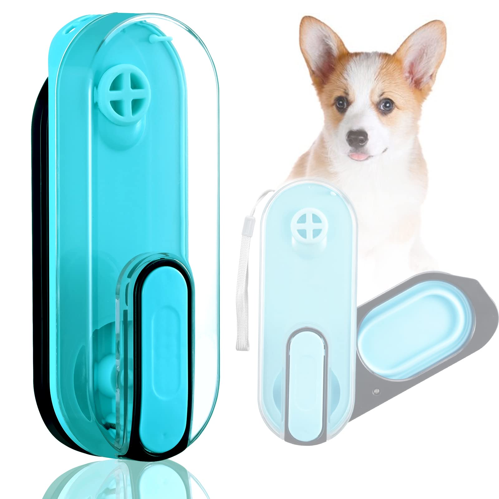 Portable Dog Water Bottle with Folding Leak-Proof Bowl - Travel Pet Water Dispenser for Hiking, Walking & Outdoor Adventures