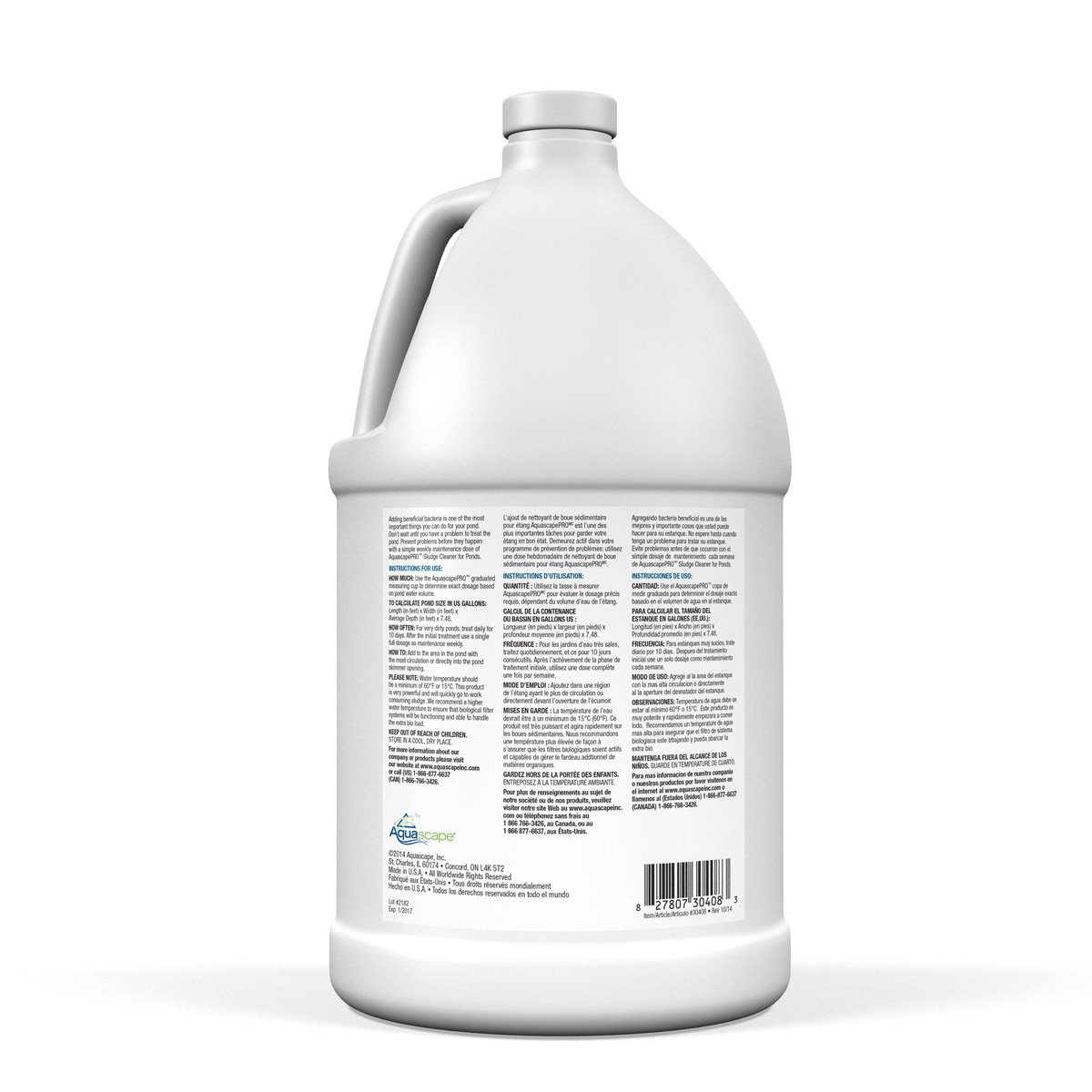 **Pro Contractor Grade Aquascape Sludge Cleaner - 1 Gallon (3.78 L) Water Treatment for Ponds | Removes Debris & Improves Water Clarity | Ideal for Koi Ponds, Water Gardens & Decorative Ponds**