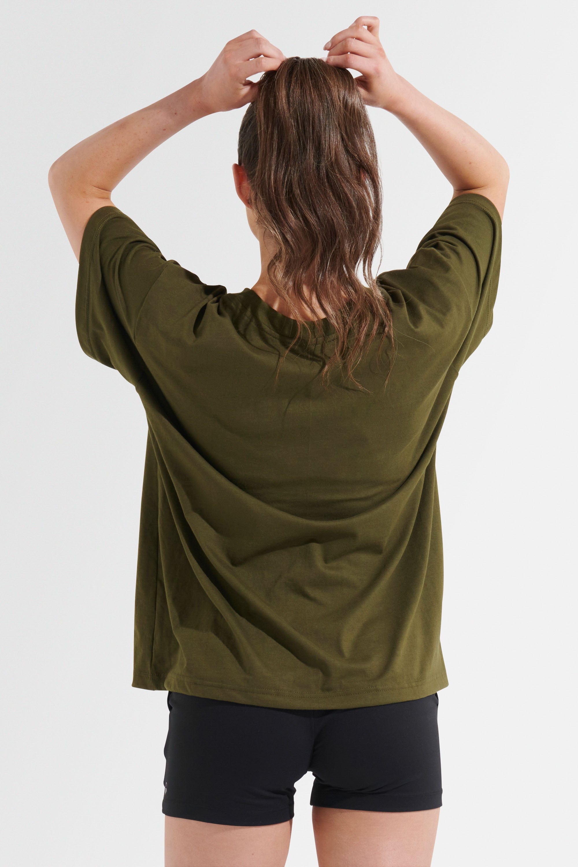 Adapt Oversized T-Shirt in Army Green | Comfortable Loose Fit Cotton Tee for Casual Wear & Street Style Outfits