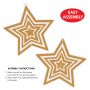 12 Pack Beistle Gold 3D Plastic Star Centerpieces for Party Decorations, Christmas, New Year, and Wedding Celebrations