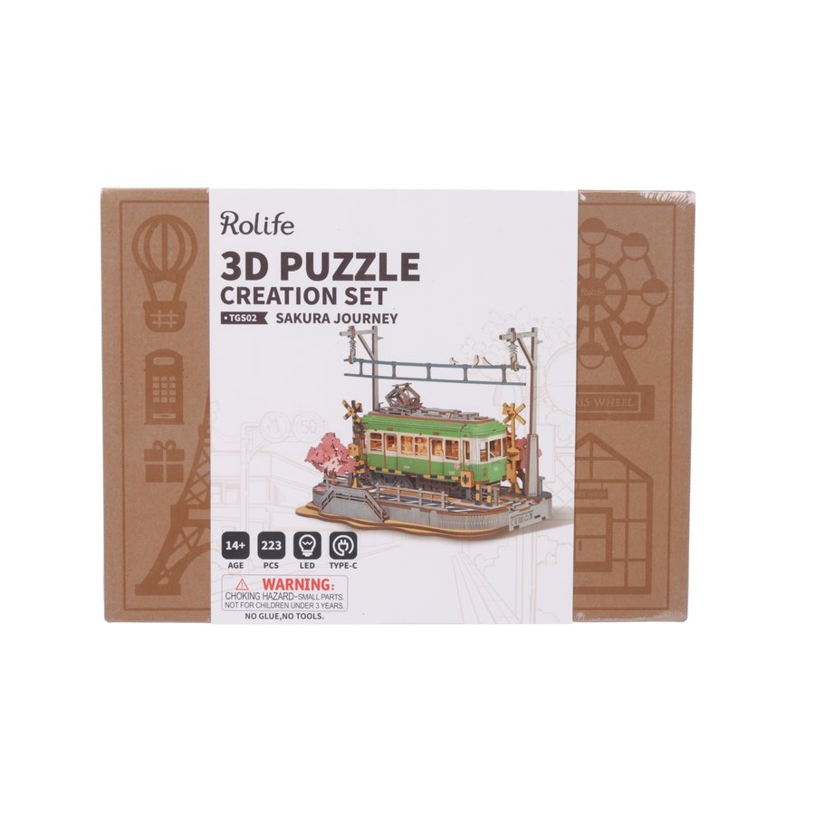 ROLIFE Sakura Journey DIY Miniature House Kit - Creative Japanese Cherry Blossom Themed Craft for Adults & Teens - Perfect for Home Decor, Gift Giving & Relaxation Therapy