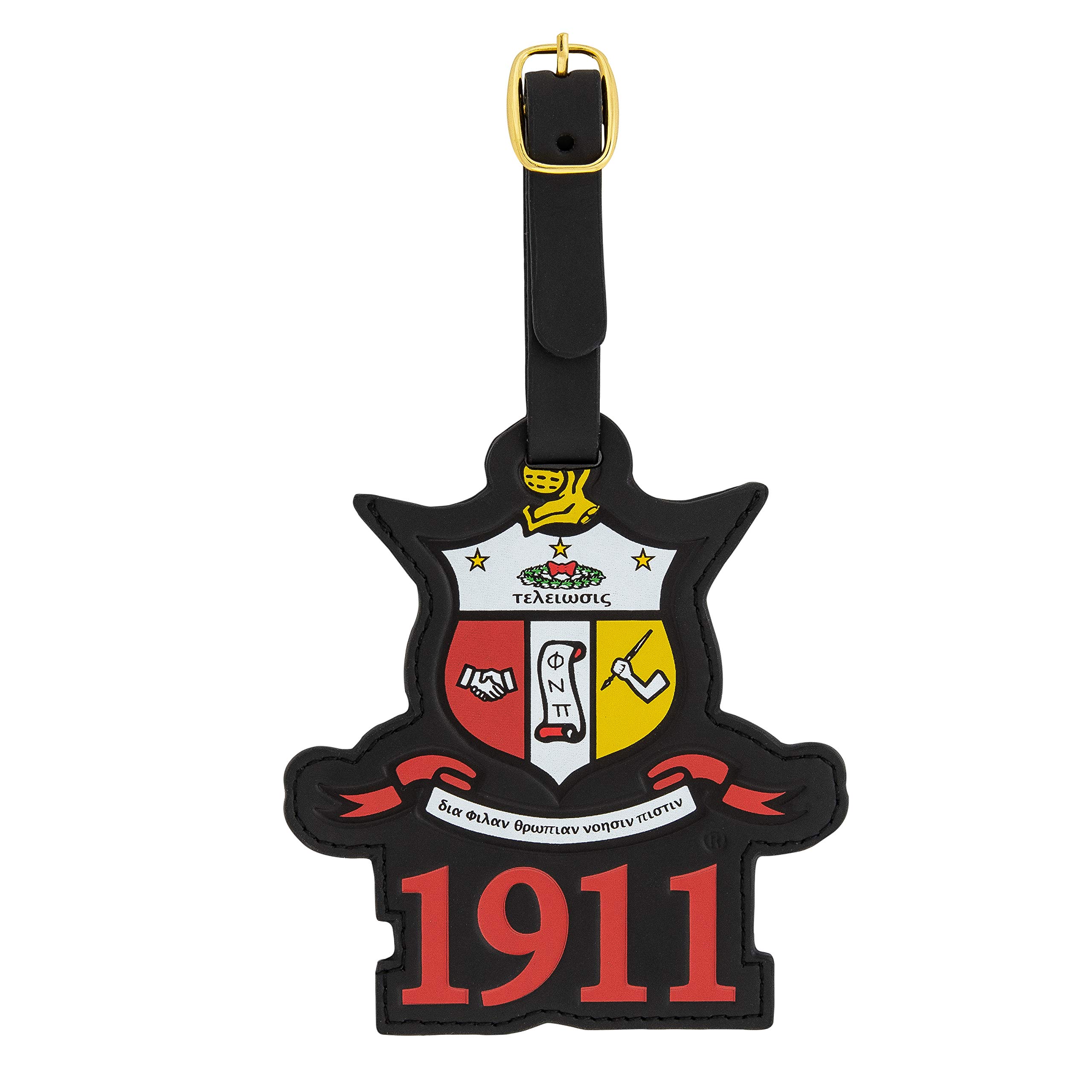 Kappa Alpha Psi Fraternity Desert Cactus Themed Faux Leather Luggage Tag - Nupe Crest Design for Travel Bags & Suitcases | Perfect for Fraternity Events, College Trips & Greek Life Accessories