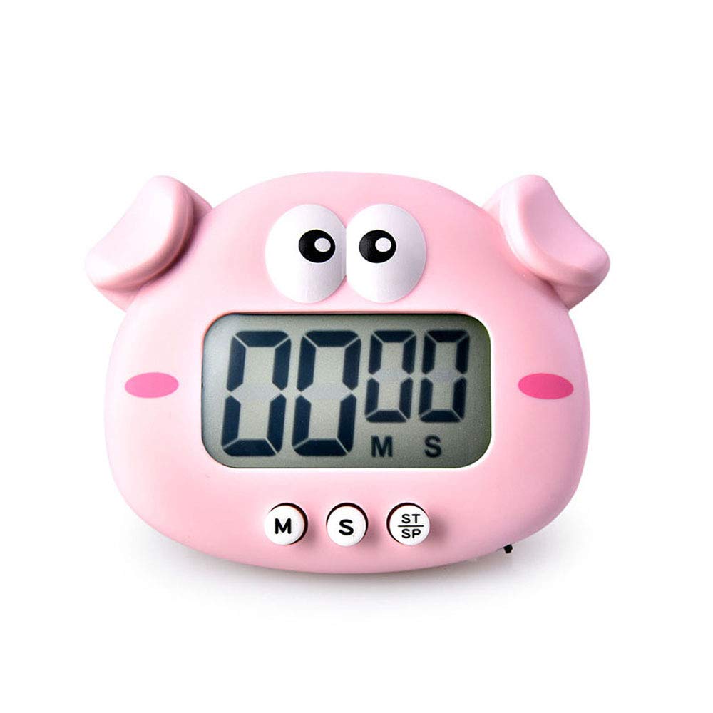 Cartoon Pig Electronic Kitchen Timer - 99 Minute Countdown with Loud Alarm for Cooking, Baking, Exercise & Study | Home & Office Gadget