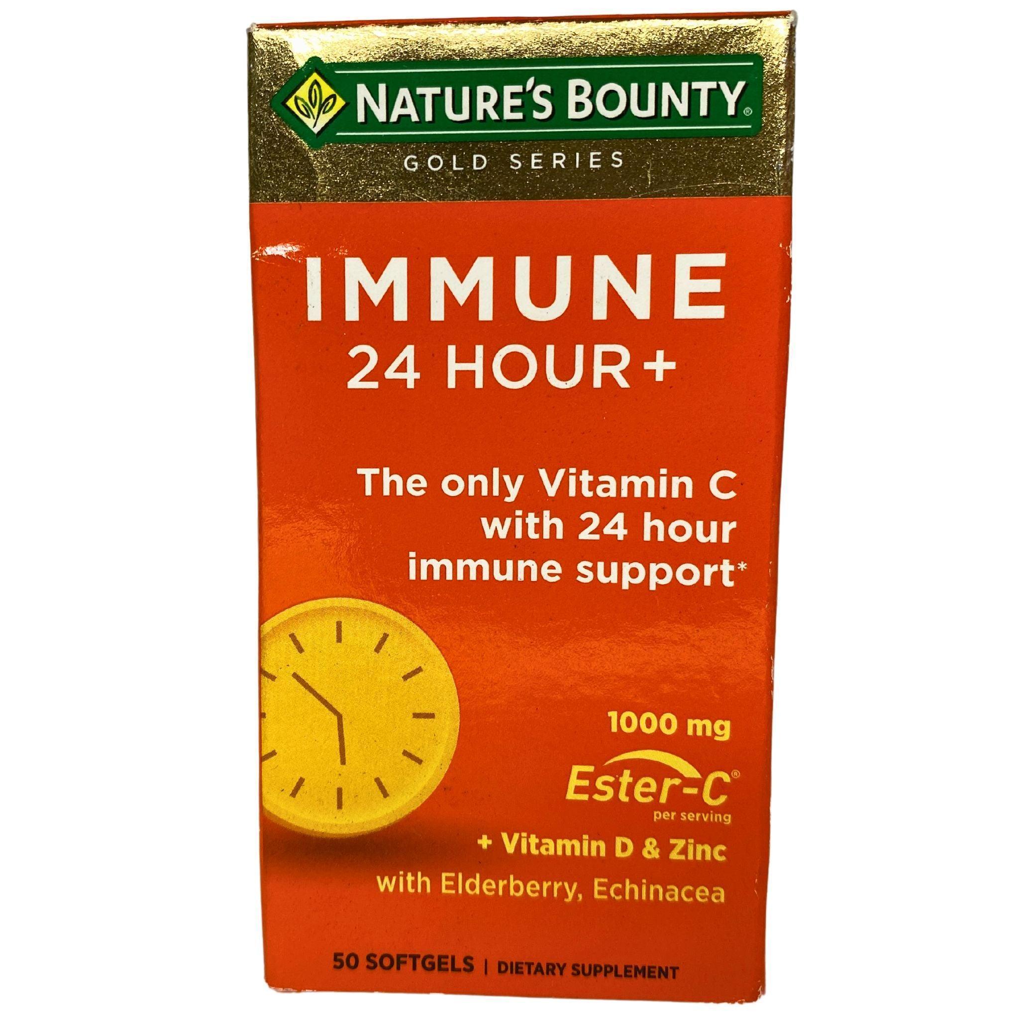 Immune 24 Hour+ Vitamin C Supplement with 24-Hour Immune Support - 50 Softgels (35 Pcs Lot) - Boost Immunity for Work, Travel & Daily Wellness