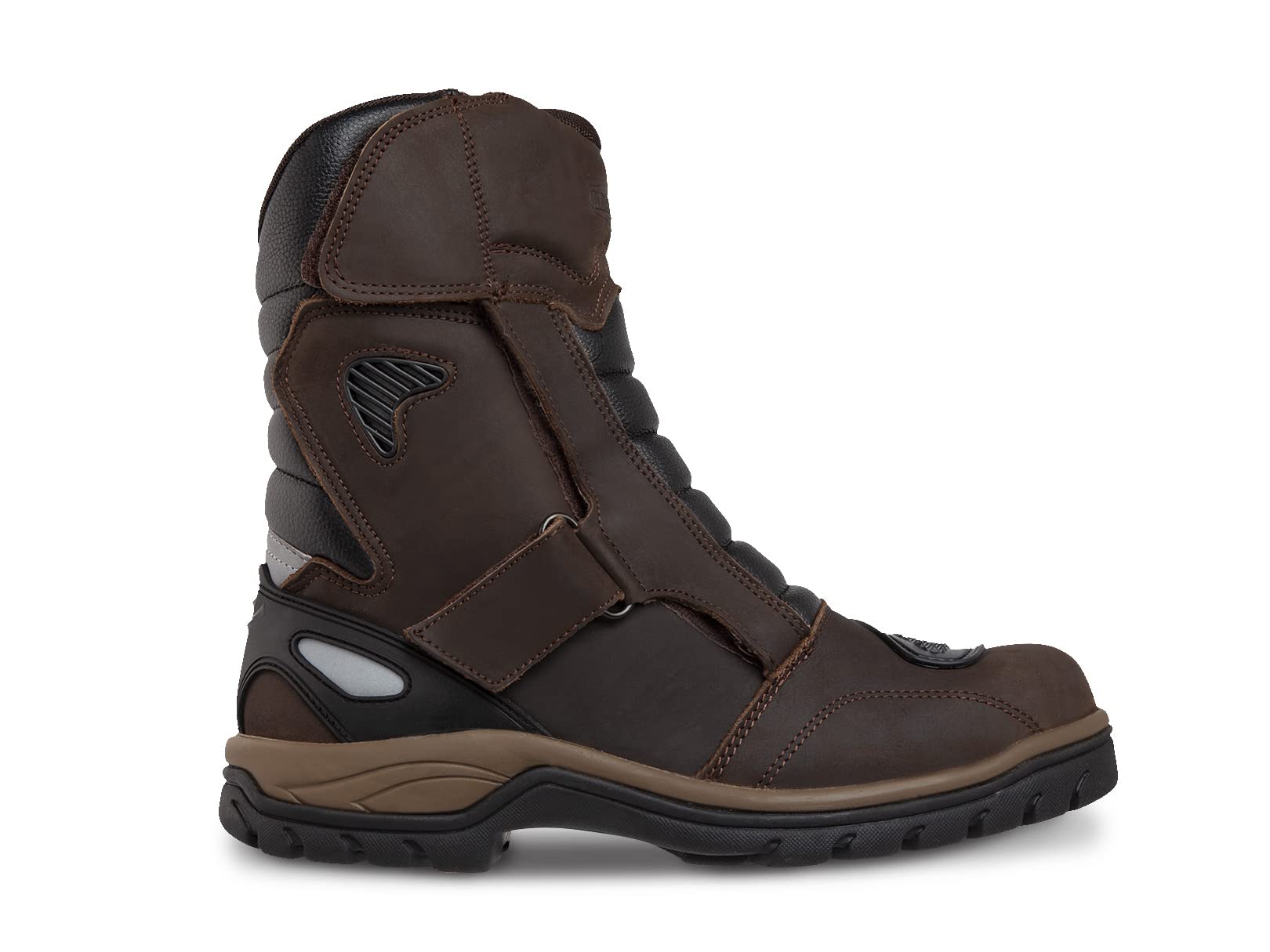 WORKLAND 77418 Men's Motorcycle Boots - Leather Riding Boots with Protective Padding, Slip-Resistant Rubber Sole & Reflective Strips - Durable Motorcycle Shoes for Men (Botas para Motocicleta Hombre) - Perfect for Long Rides, Commuting & Adventure Motorcycling
