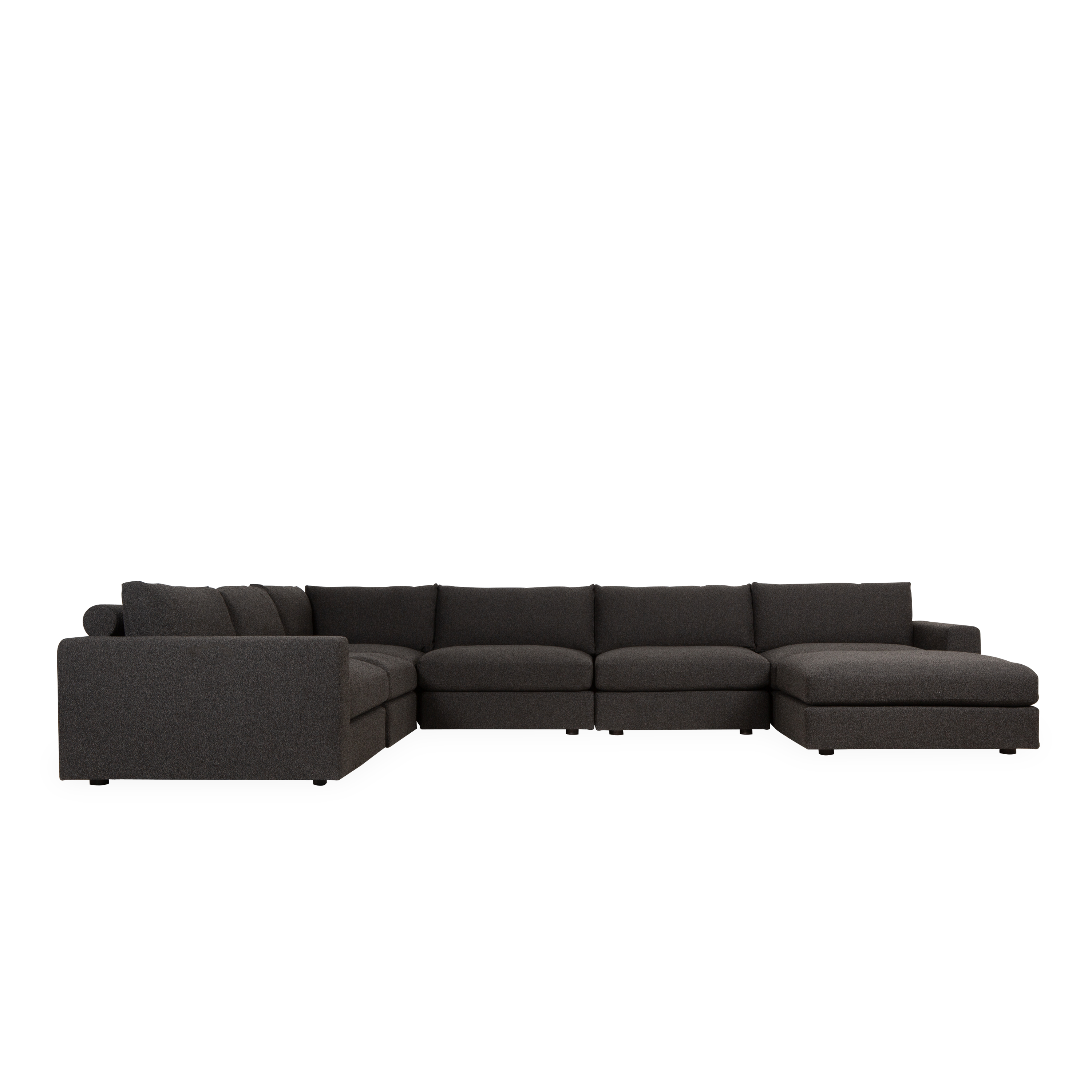 Modern Colonna Modular Sectional Sofa - Customizable L-Shaped Couch with Reversible Chaise for Living Room, Family Room & Home Theater