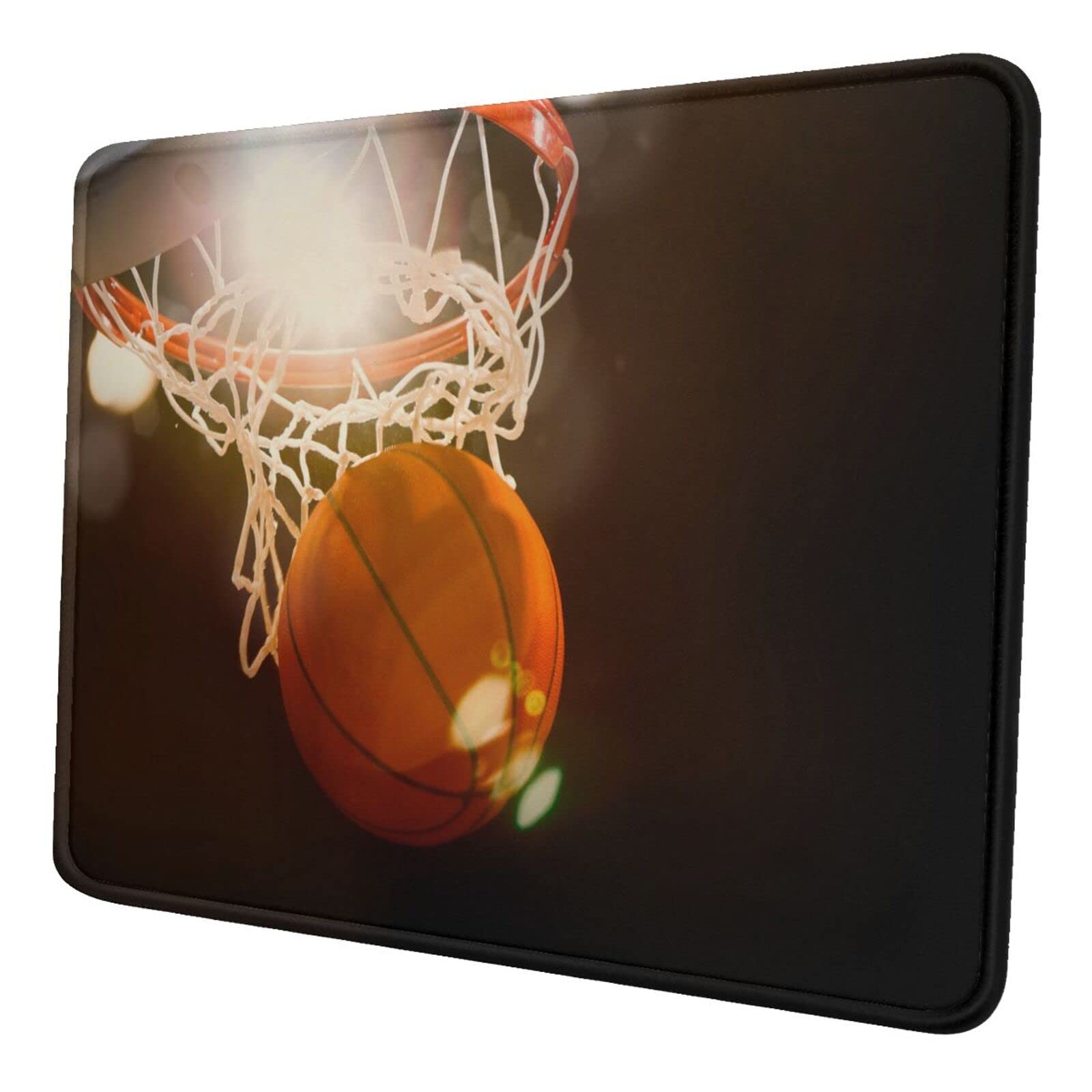 Basketball Gaming Mouse Pad - Non-Slip Rubber Base Square Mouse Mat 10x12 Inch for PC & Laptop - Perfect for Gamers, Office Work & Home Use
