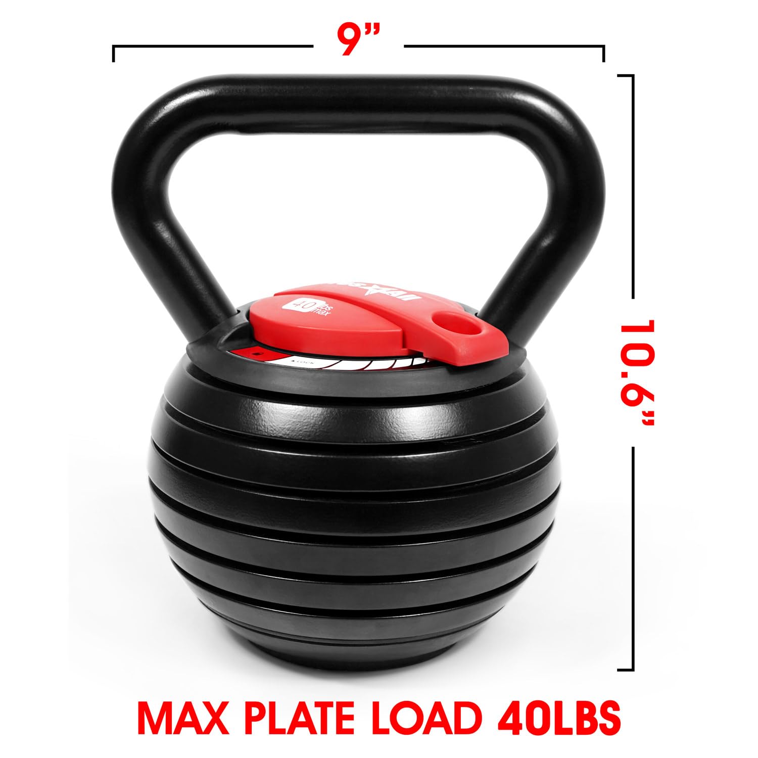 Yes4All Adjustable Kettlebell - Solid Cast Iron Weight for Strength Training, Full Body Workout, Weightlifting & Core Conditioning | Perfect for Home Gym, CrossFit, HIIT & Functional Fitness Training