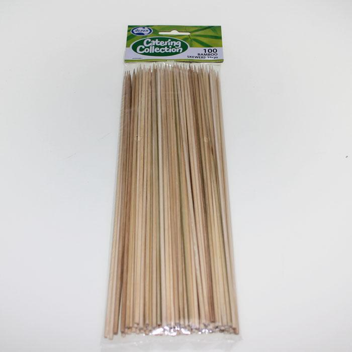 Premium Bamboo Skewers for Grilling - 100 Pack 6 Inch Natural Wooden BBQ Skewers for Shish Kabob, Fruit, Appetizers - Perfect for Outdoor Cooking, Camping & Party Food Serving