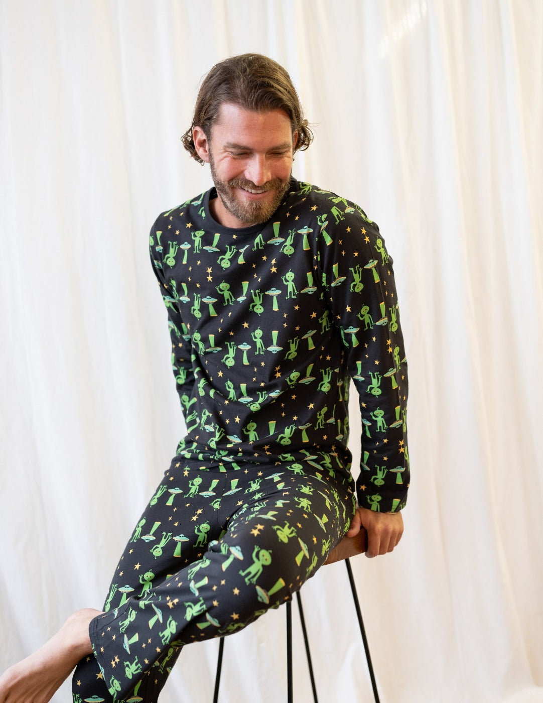 Men's Loose Fit Cotton Pajama Set - Soft & Breathable Sleepwear for Lounge & Nighttime Comfort - Perfect for Relaxing at Home, Travel & Gift Giving