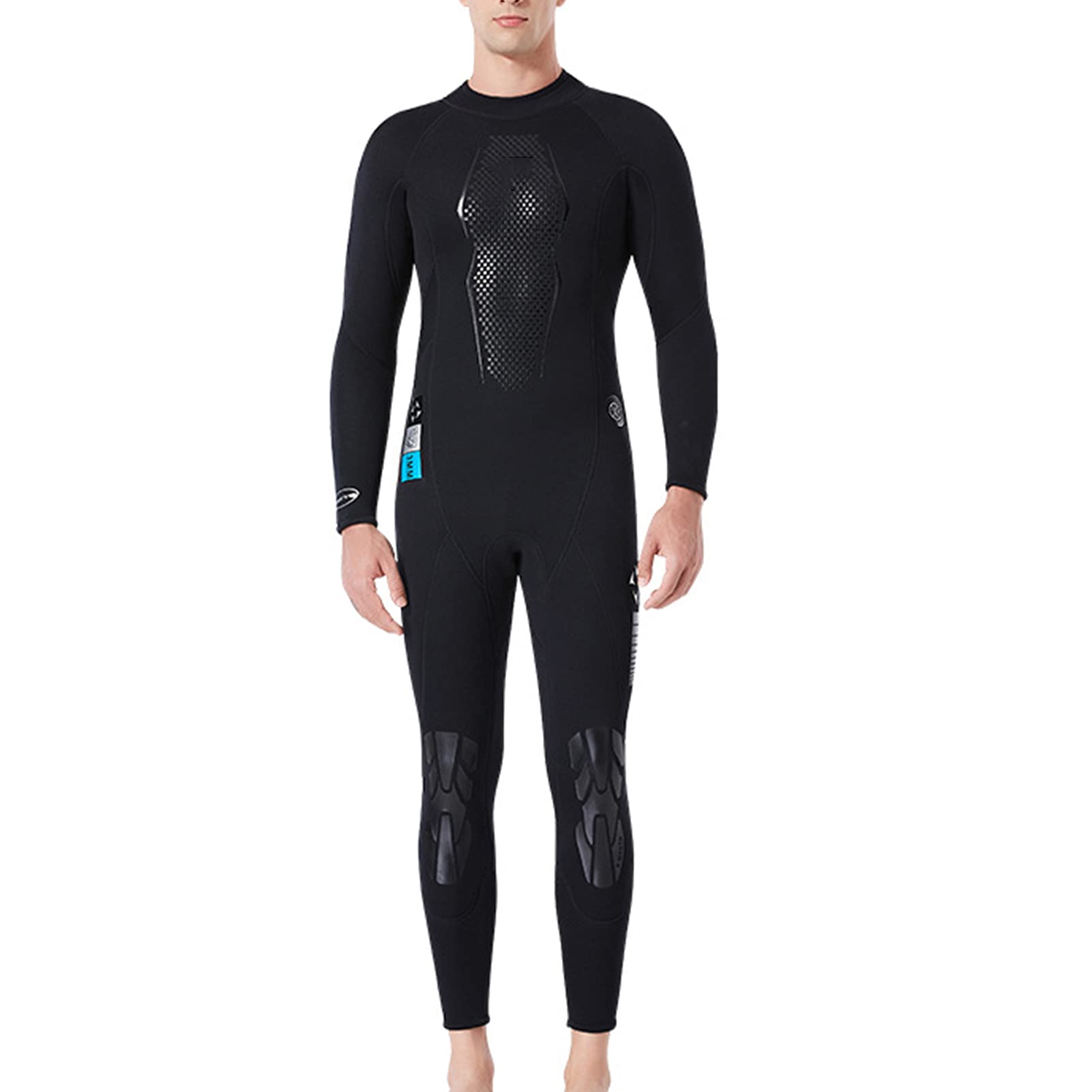 3mm Neoprene Full Wetsuit for Men - Scuba Diving, Surfing & Swimming with Long Sleeves & Back Zip - Warm Waterproof Suit for Snorkeling, Kayaking & Water Sports