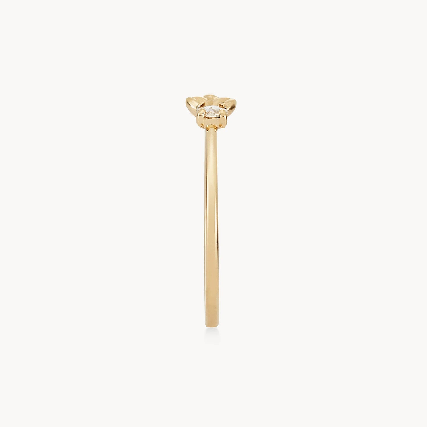 14K Yellow Gold Honey Bee Ring with White Diamonds - Elegant Jewelry for Women, Perfect for Weddings, Anniversaries & Everyday Wear