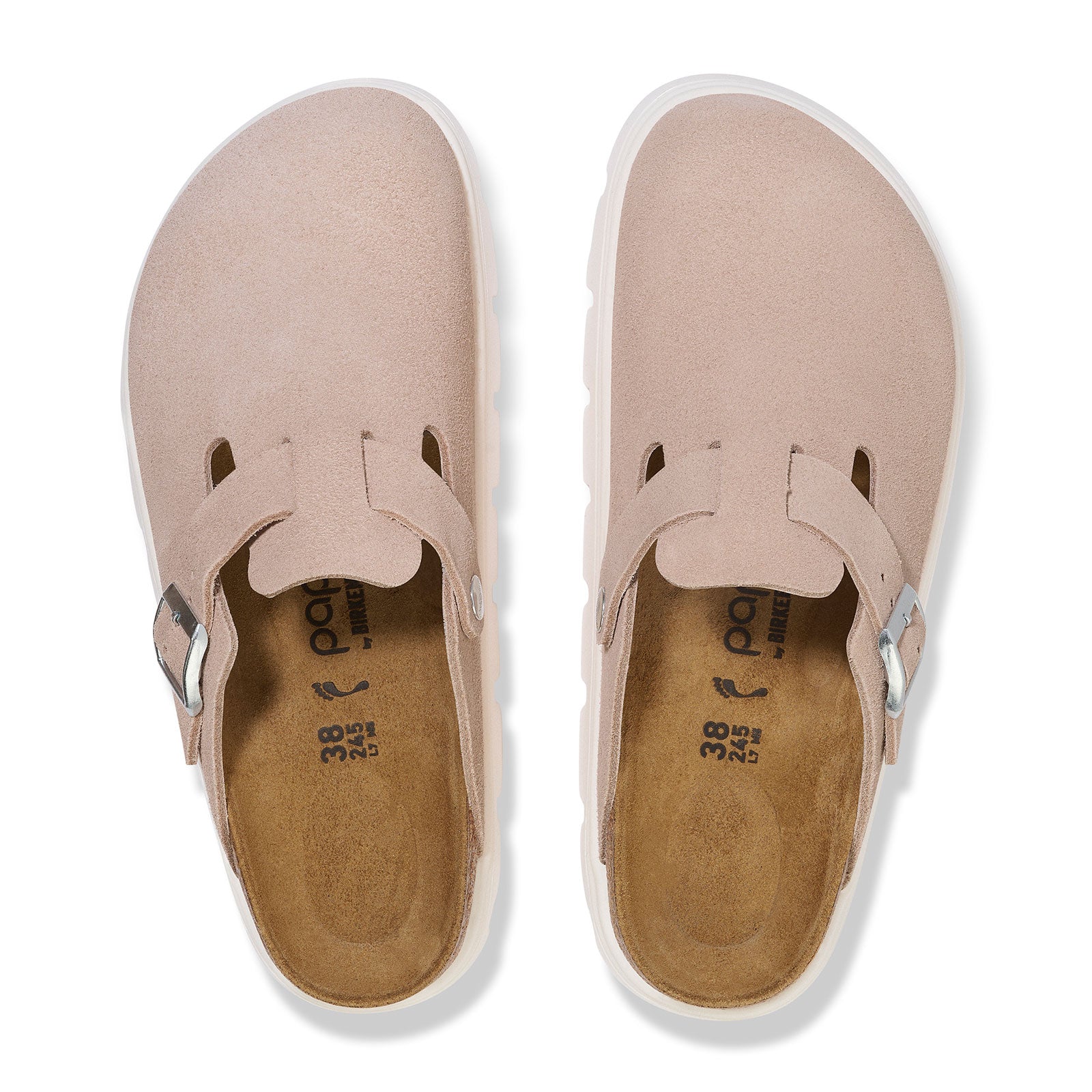 Birkenstock Boston Chunky Narrow Clog for Women - Light Rose Suede | Comfortable House Shoes for Relaxing at Home, Casual Outings & Errands