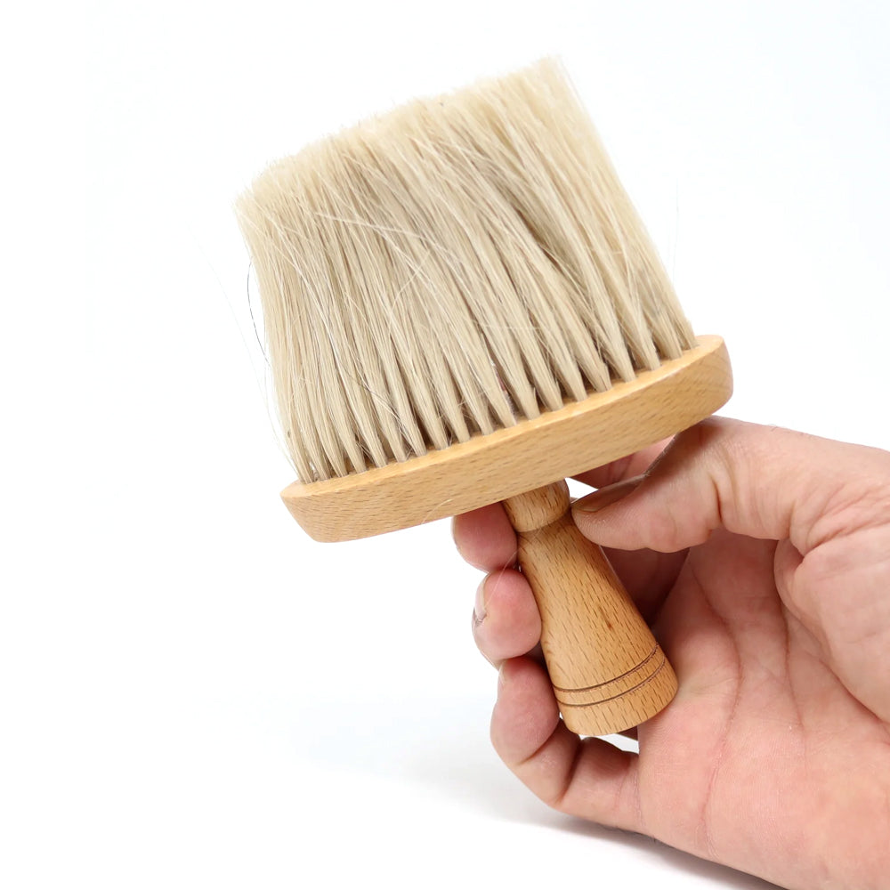 Professional Scalpmaster Barber Brush Neck Duster with Natural Bristles - Premium Barbershop Accessories for Haircut & Grooming - Perfect for Salon, Home Haircuts & Beard Trimming (1 Pack)