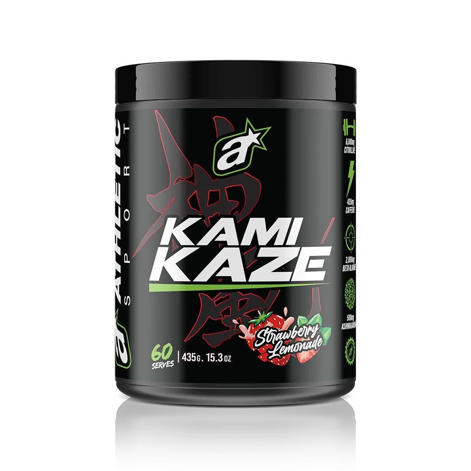 Best Kamikaze Pre-Workout Supplement for Athletes - Energy Booster & Performance Enhancer for Gym, Running & Sports Training
