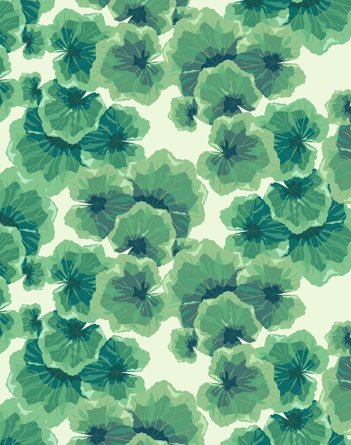 Nathan Turner Pistachio Geranium Leaves Wallpaper - Perfect for Living Room, Bedroom & Home Decor