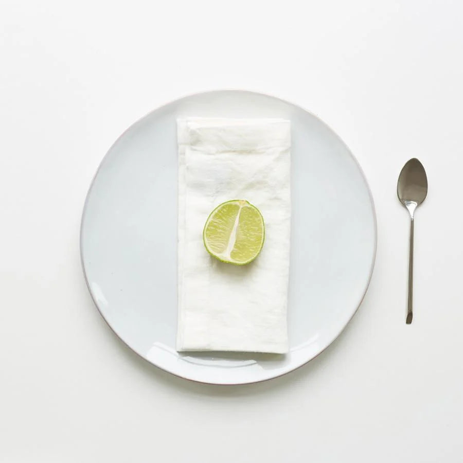 Premium Linen Napkins Set of 2 - Soft Warm White Hemmed Table Linens for Fine Dining, Wedding, and Everyday Elegance