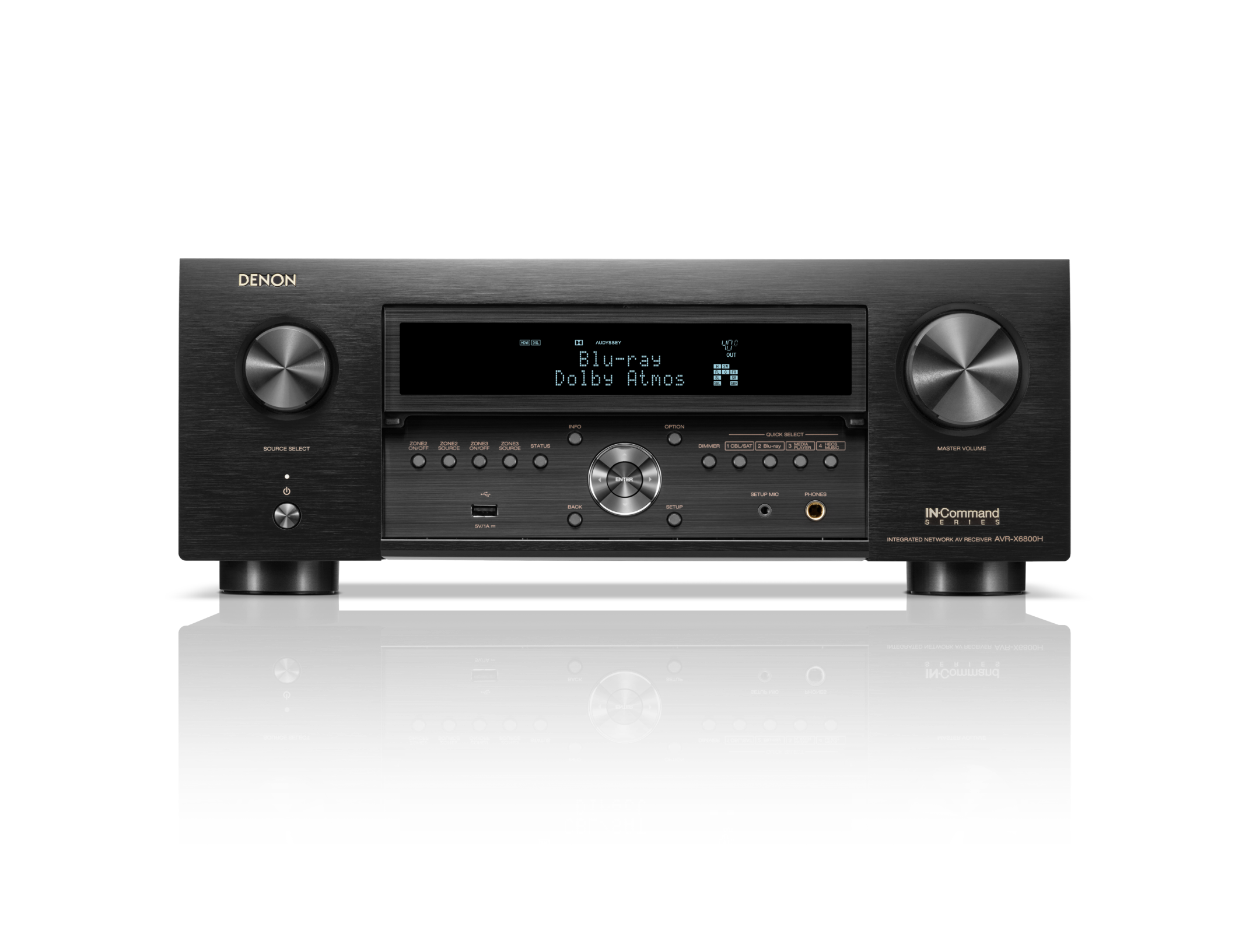 Denon AVC X6800H 11.4 Channel 8K AV Receiver - Premium Home Theater Audio System for Movies, Music & Gaming | Dolby Atmos & DTS:X Support | 4K/120Hz & 8K/60Hz Passthrough | Perfect for Home Entertainment & Smart TV Setup