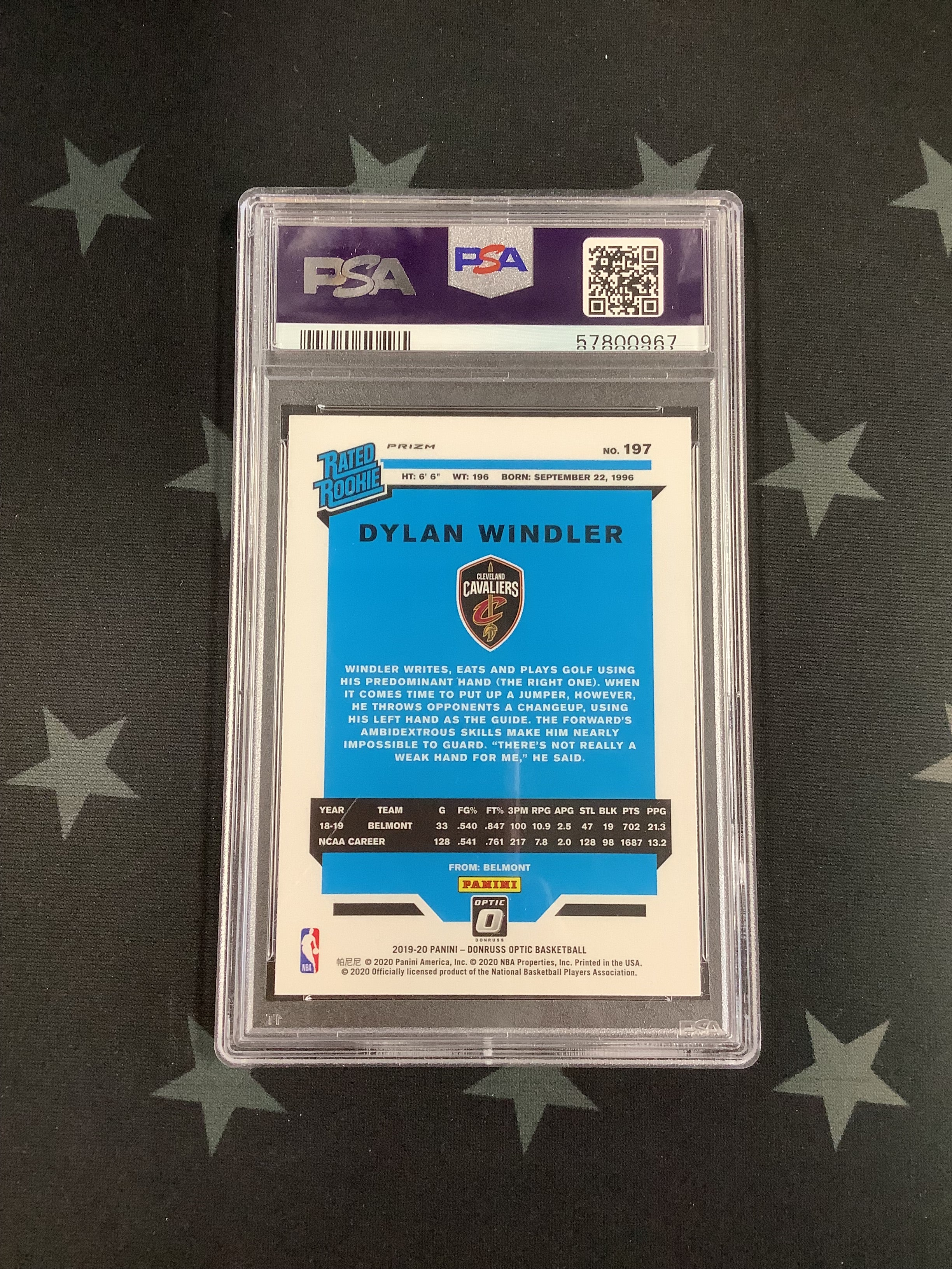 2019 Panini Donruss Optic Basketball Hyper Pink Dylan Windler #197 PSA Mint 9 Card - Rare Collectible for Basketball Fans & Sports Memorabilia Enthusiasts - Perfect for Display, Trading, and Investment