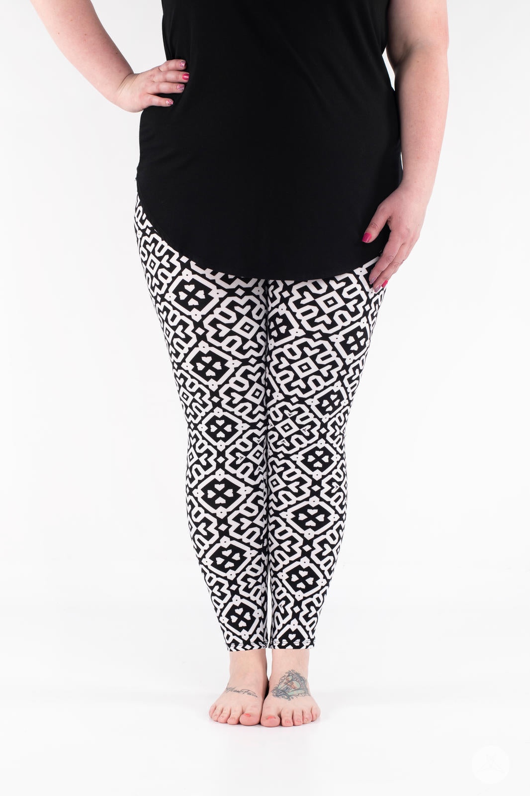 Audrey Patterned Leggings for Women - Stylish Printed Yoga Pants for Workout, Lounge & Everyday Wear | Comfortable Stretchy High Waist Tights