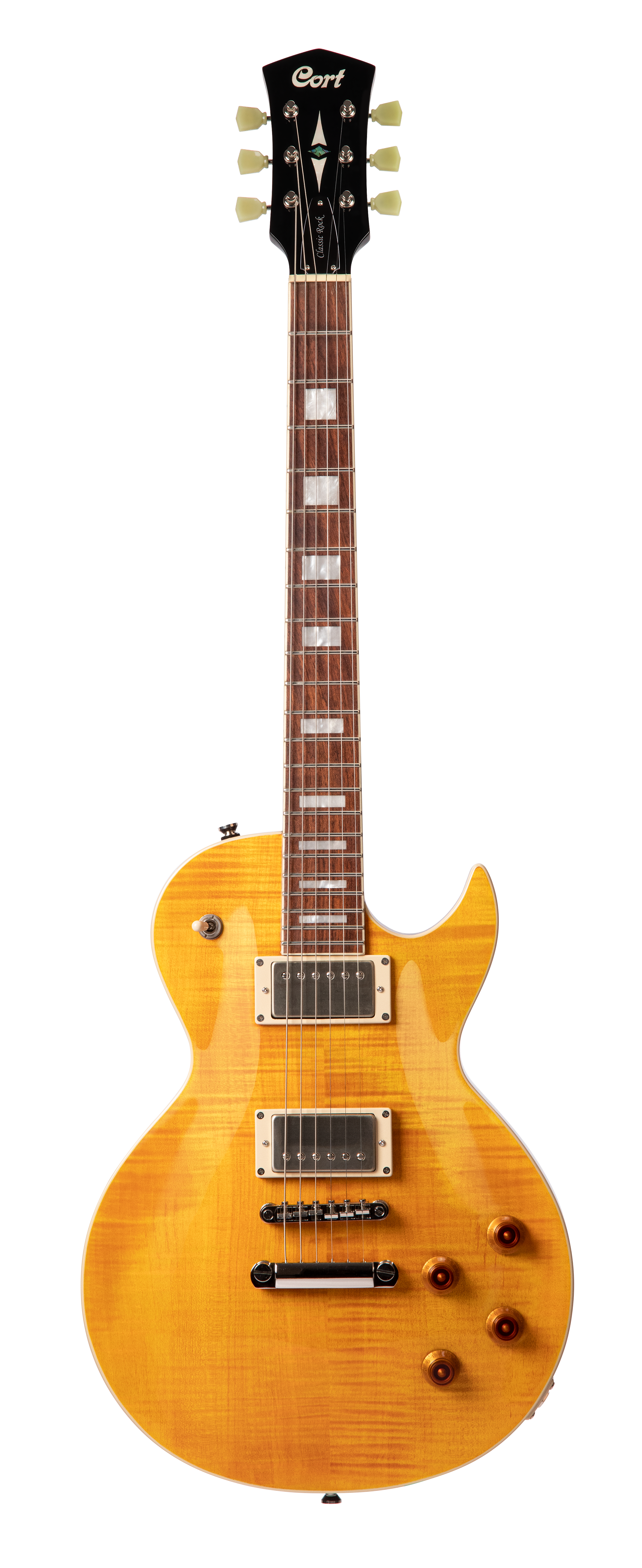 Cort CR250 ATA Electric Guitar - Antique Amber Finish | Professional Solid Body Guitar for Rock, Blues & Stage Performance