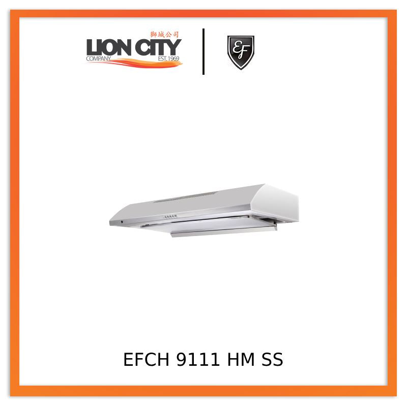 EF EFCH 9111 HM SS Stainless Steel Range Hood - 30 Inch Under Cabinet Kitchen Vent Hood with LED Lights, 3 Speed Fan, and Dishwasher Safe Filters for Home Cooking & Smoke Removal