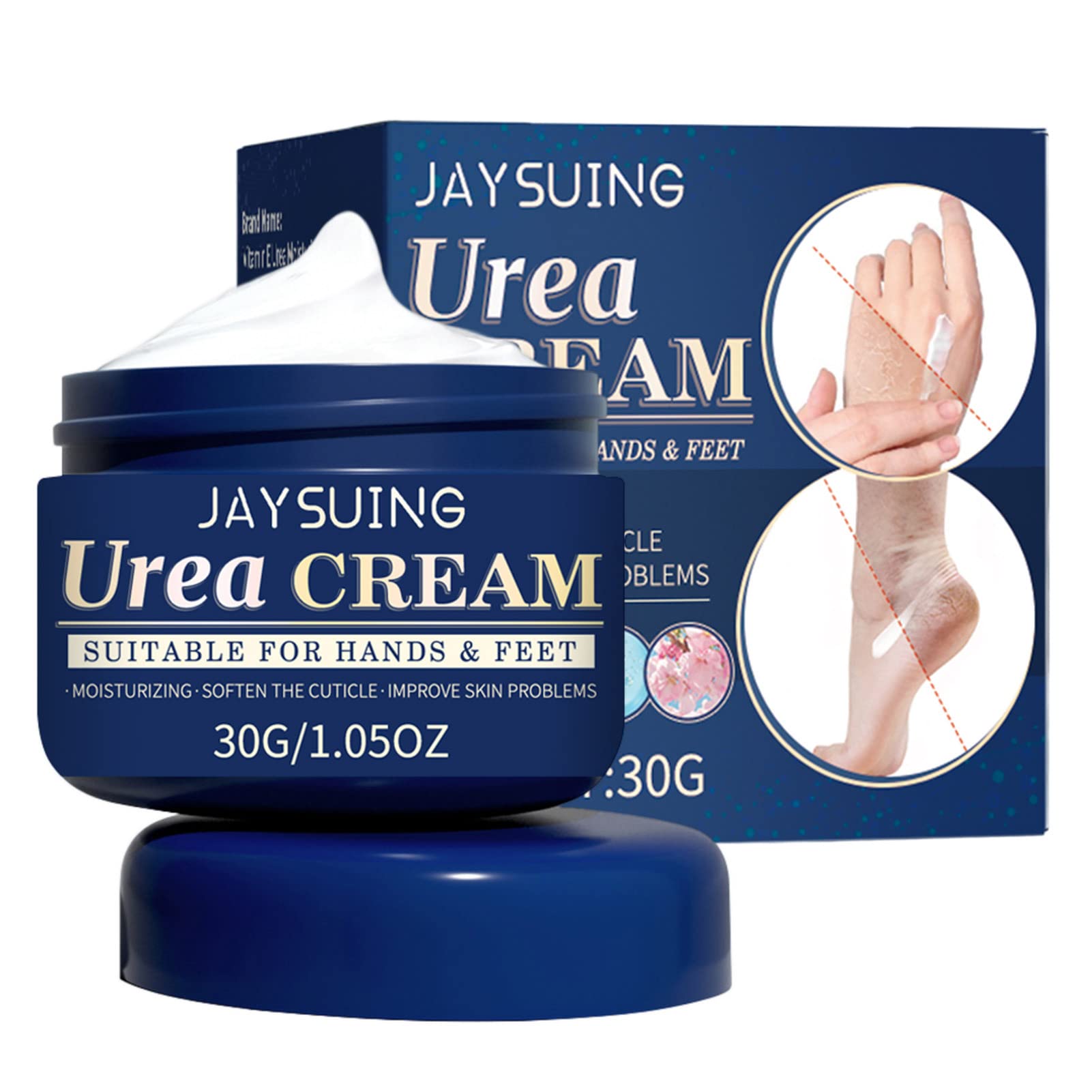 2 Pcs Moisturizing Foot Balm - Hydrating & Smoothing Hand & Foot Repair Cream for Dry Cracked Feet & Rough Heels | Cracked Heel Treatment, Overnight Foot Care for Soft Skin | Perfect for Pedicures, Winter Foot Care & Daily Moisturizing Routine