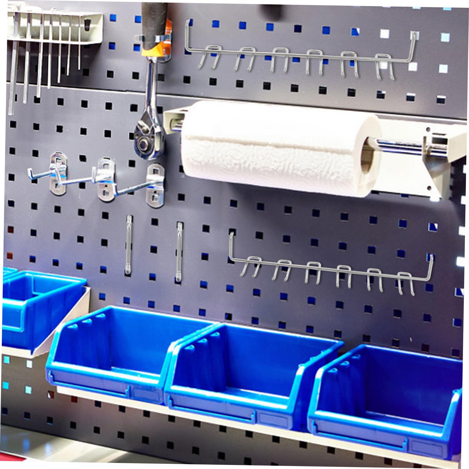 Heavy Duty 120-Piece CANIGHT Power Tool Organizer Wall Pegboard Hooks Kit - Durable Tool Storage Solution for Garage, Workshop & DIY Projects