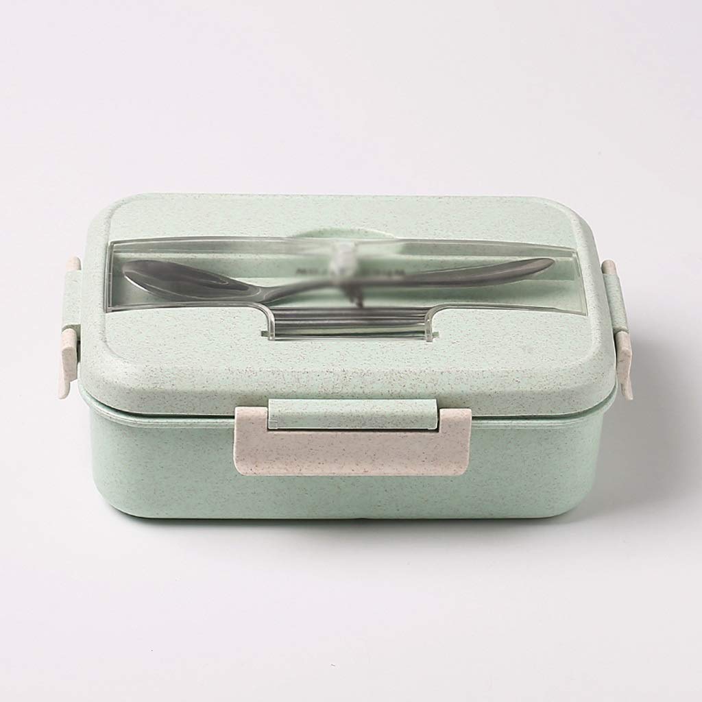 Eco-Friendly Wheat Straw Microwave Lunch Box - Bento Food Storage Container for Kids, School & Office - Portable & Durable (Color B) | Perfect for Meal Prep, Work Lunches & Picnics