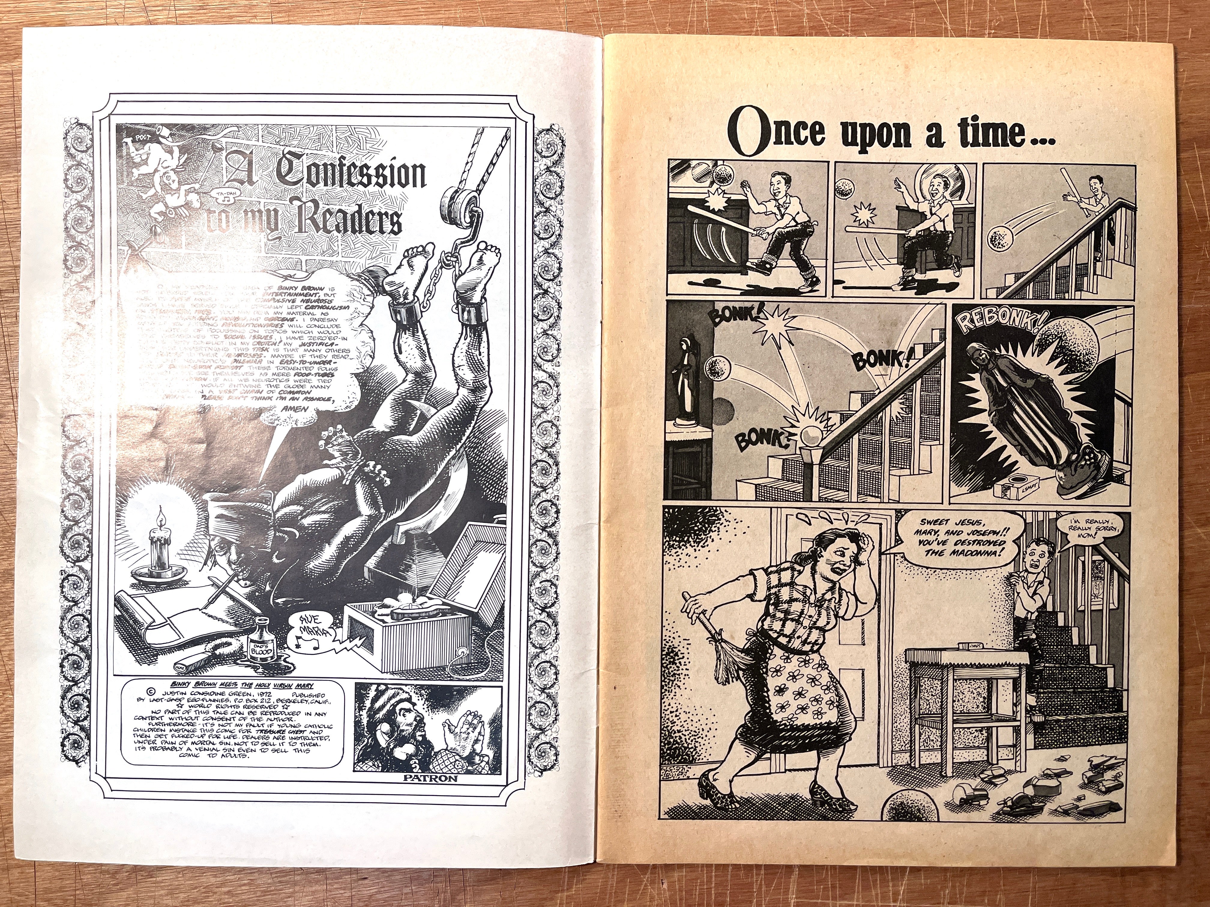 Binky Brown Meets the Holy Virgin Mary by Justin Green - First Edition 1972 Underground Comic Book (18+) - Collectible Vintage Graphic Novel for Comic Enthusiasts & Art Collectors