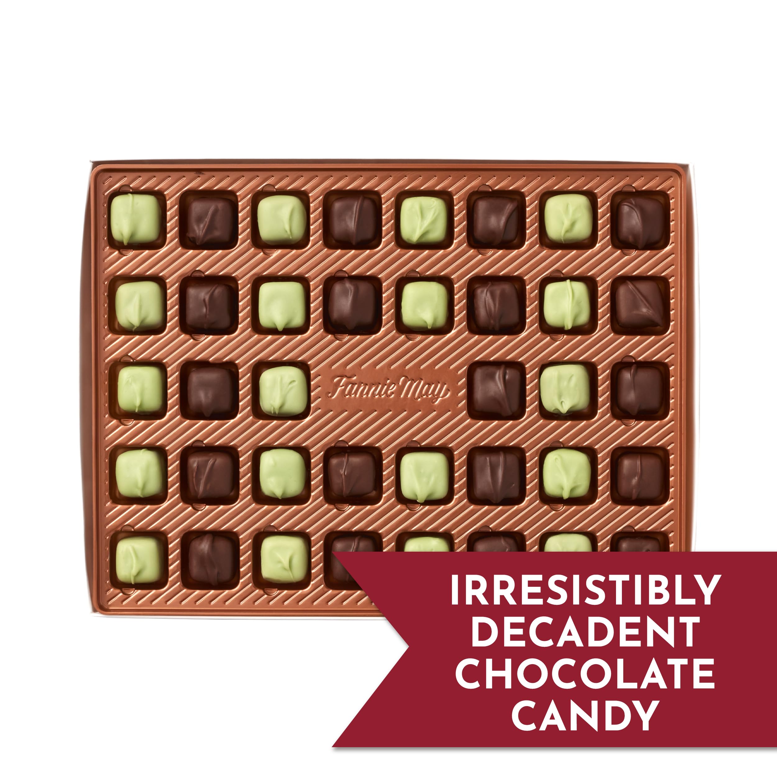 Fannie May Milk Chocolate Mint Meltaways - 11.5 oz Chocolate Gift Box for Holidays, Birthdays & Corporate Gifting | Premium Gourmet Chocolate Treats for Parties, Desserts & Sweet Gifts