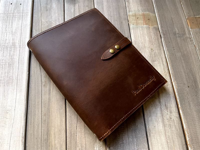Personalized Refillable Leather Journal Binder Folio - Custom Notebook Organizer for Writing, Sketching & Planning - Perfect for Travel, Office & Gift Giving