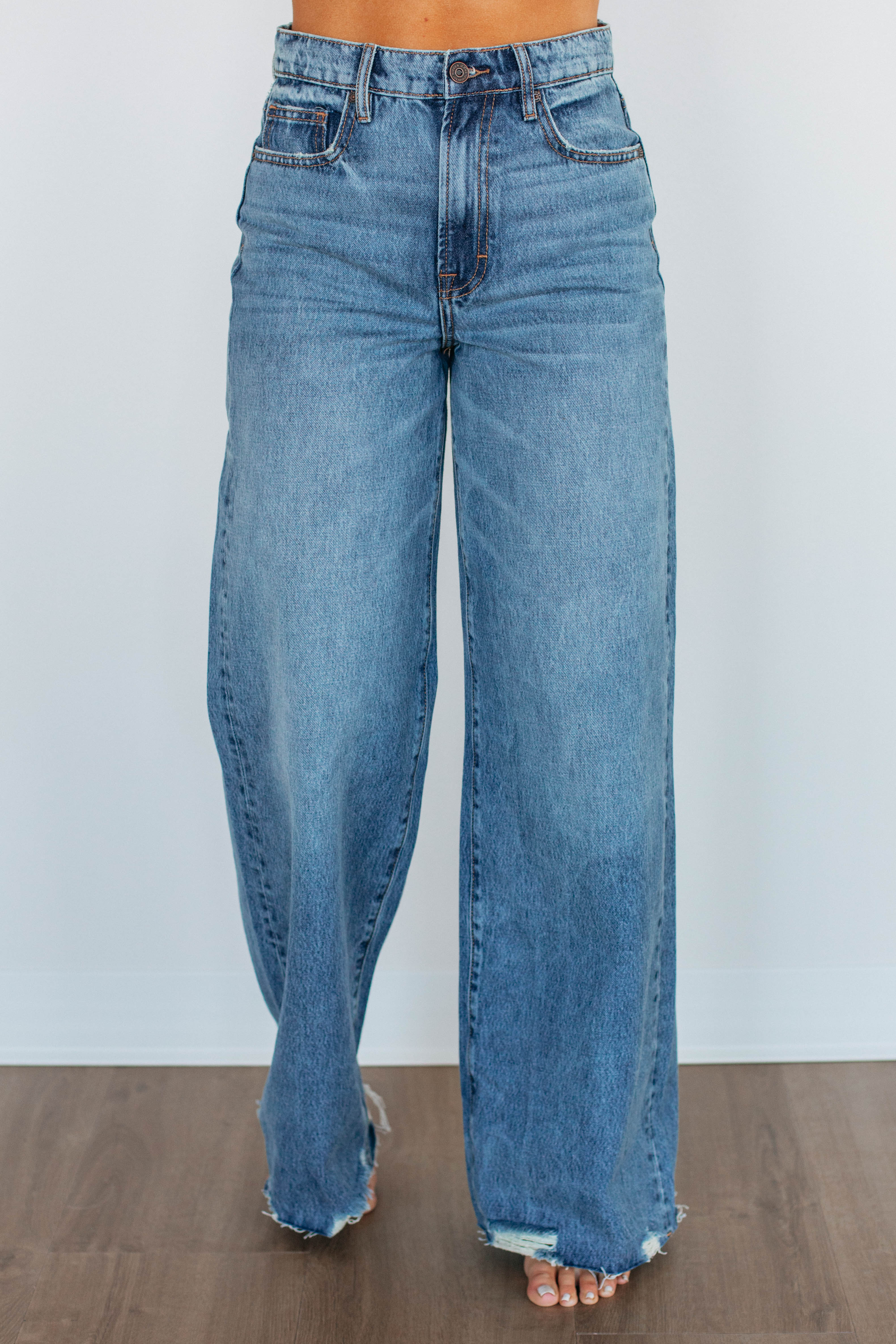 Stylish Nori Hidden Jeans - Medium Wash Denim for Women | Perfect for Casual Wear, Office & Night Out