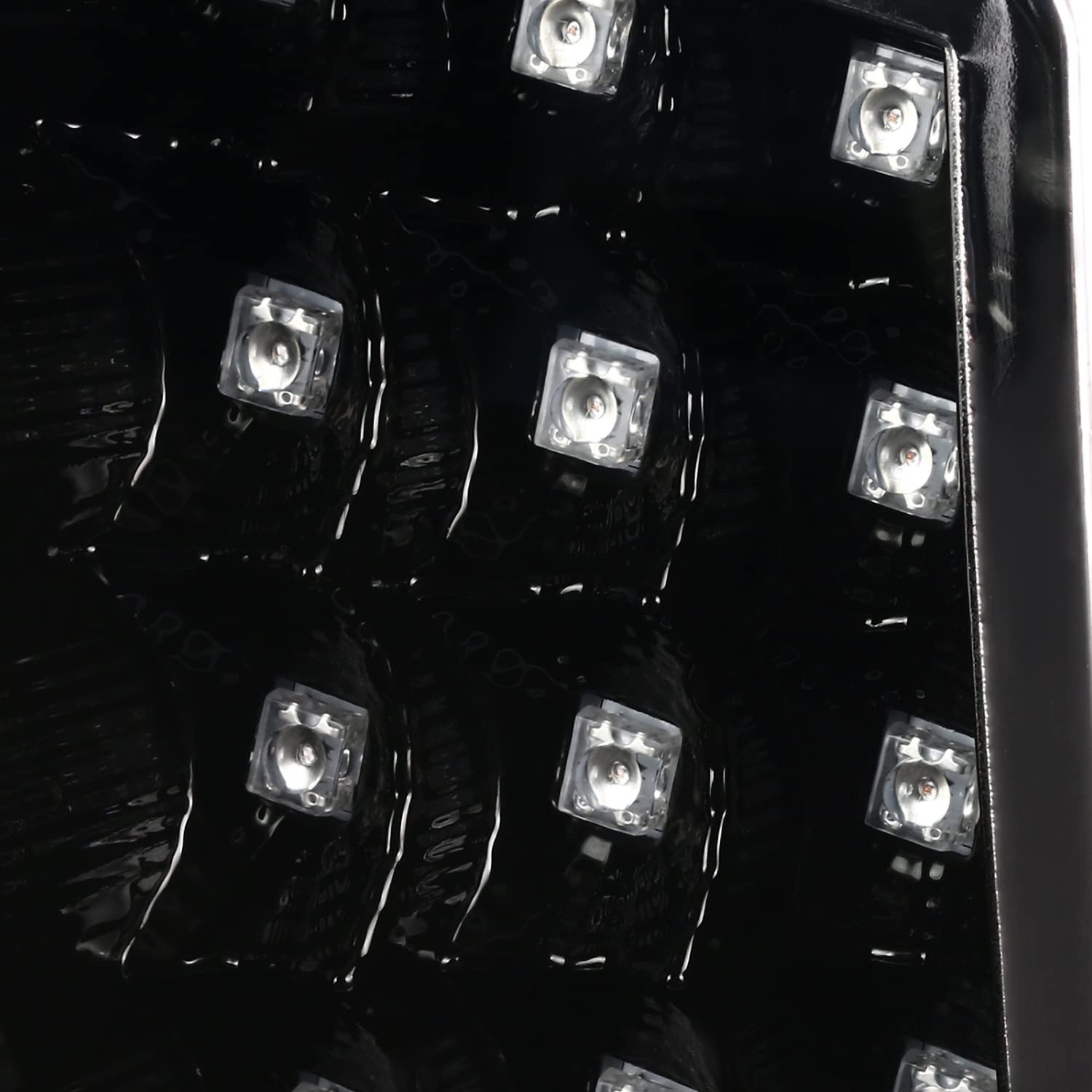 Spec-D Tuning Jet Black Projector Headlights with LED Light Bar - Compatible with 2014-2021 Toyota Tundra - Left & Right Pair Headlamp Assembly - Upgrade for Off-Road & Night Driving Visibility