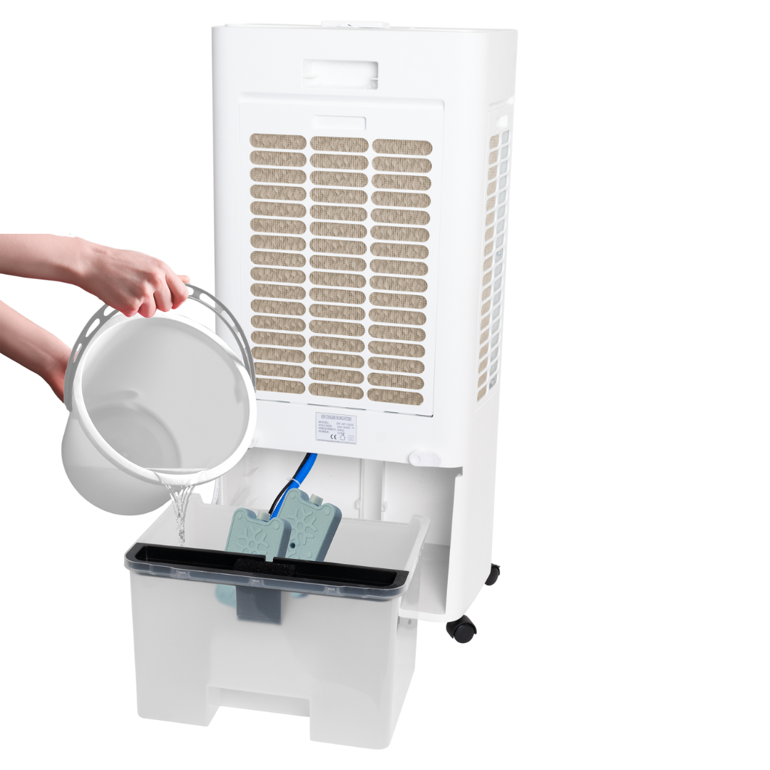 TOYOMI AuraBreeze Portable Air Cooler with 3 Speed Settings - Personal Evaporative Cooling Fan for Home, Office & Outdoor Use - Model AC 8868