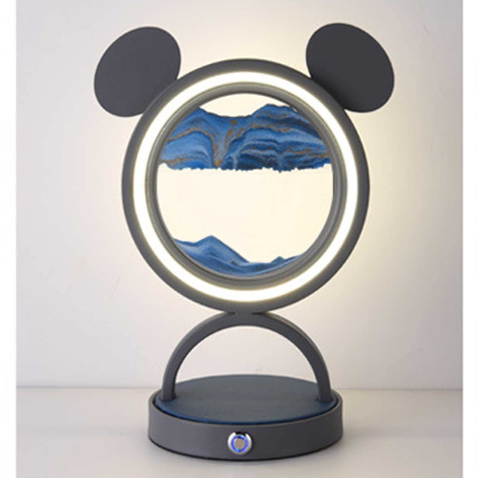 JMYSD Rotating Sand Art Lamp - 3D Dynamic Flowing Sand Painting Night Light with Dimmable & 360° Rotation for Home Decor, Office, Bedroom - Perfect Relaxing Gift for Stress Relief & Meditation
