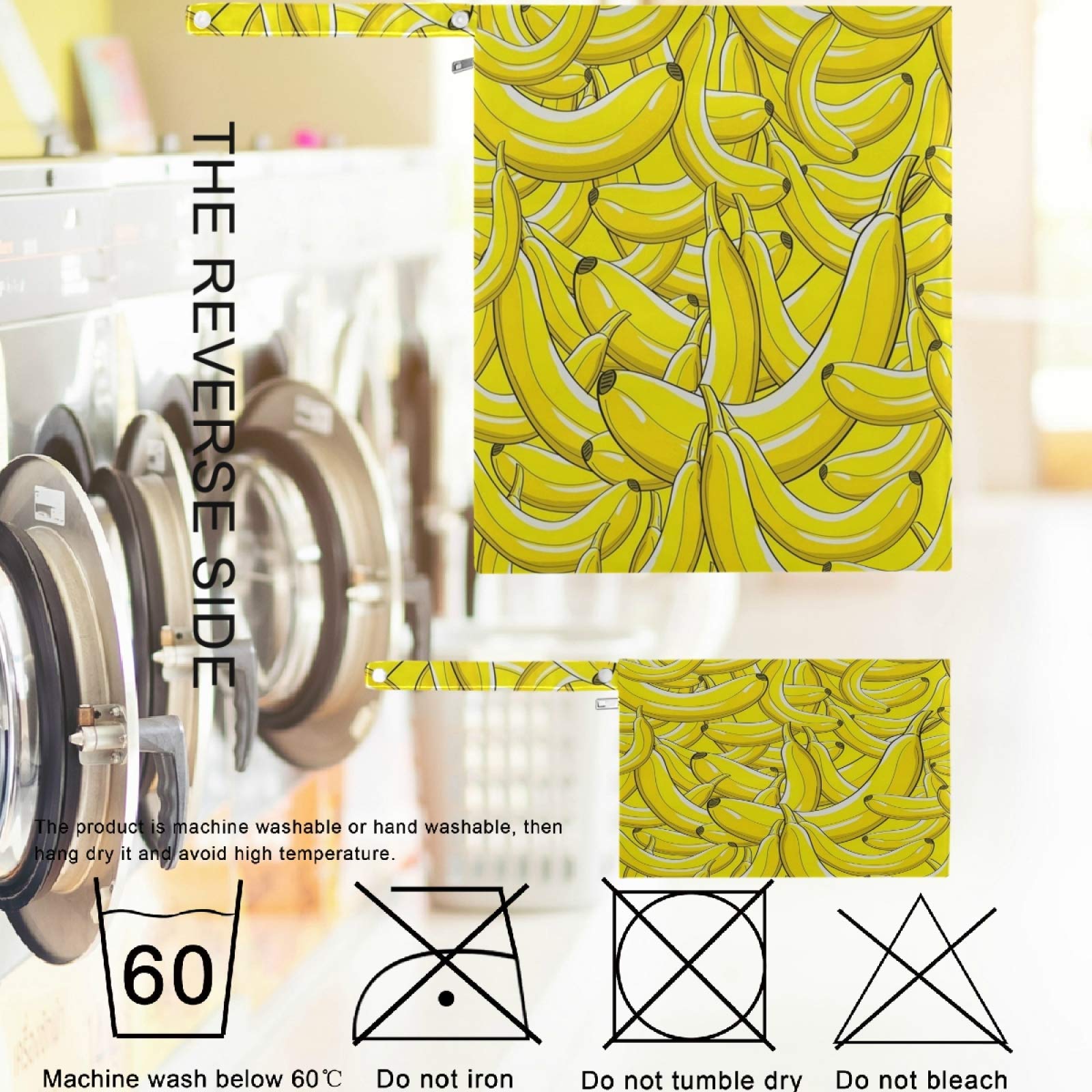 Visesunny 2-Pack Yellow Banana Wet Bags - Waterproof Washable Reusable Storage with Zipper Pockets for Travel, Beach, Pool, Gym & Daycare - Perfect for Wet Swimsuits, Diapers, Dirty Clothes & Toiletries | Great for Moms, Kids & Outdoor Activities