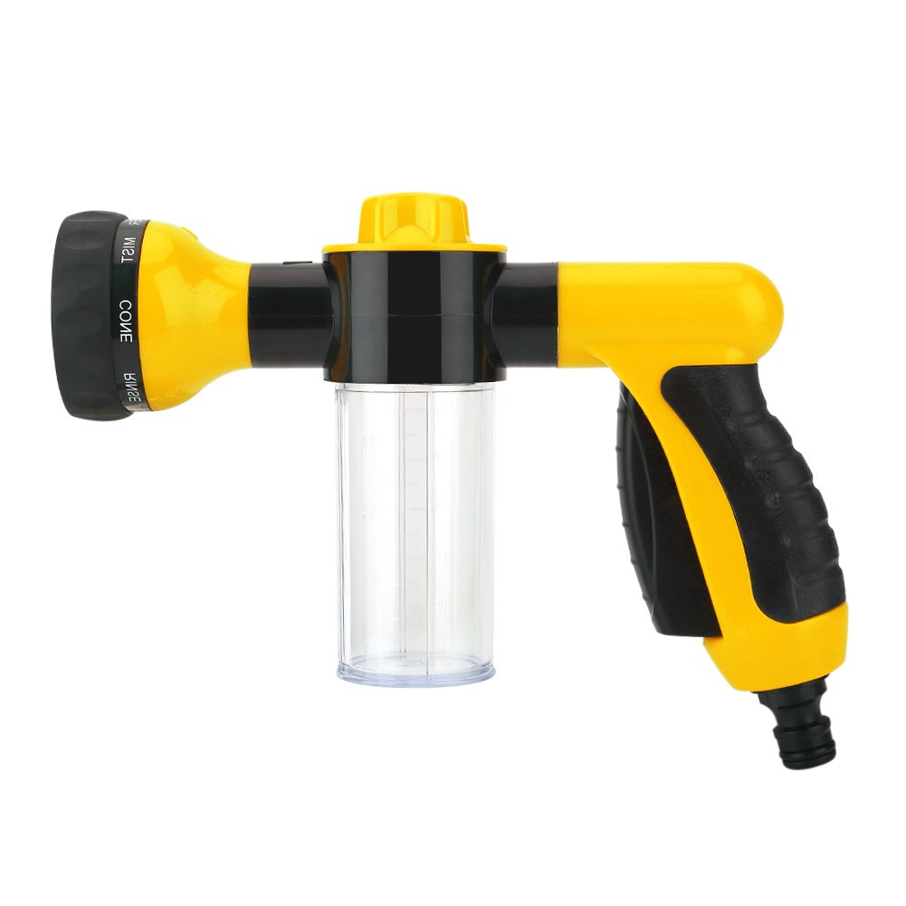 High Pressure Garden Hose Nozzle - Heavy Duty Car Wash Foam Water Gun with 6m Hose | Perfect for Washing Cars, Cleaning Patio, Watering Plants & Outdoor Cleaning