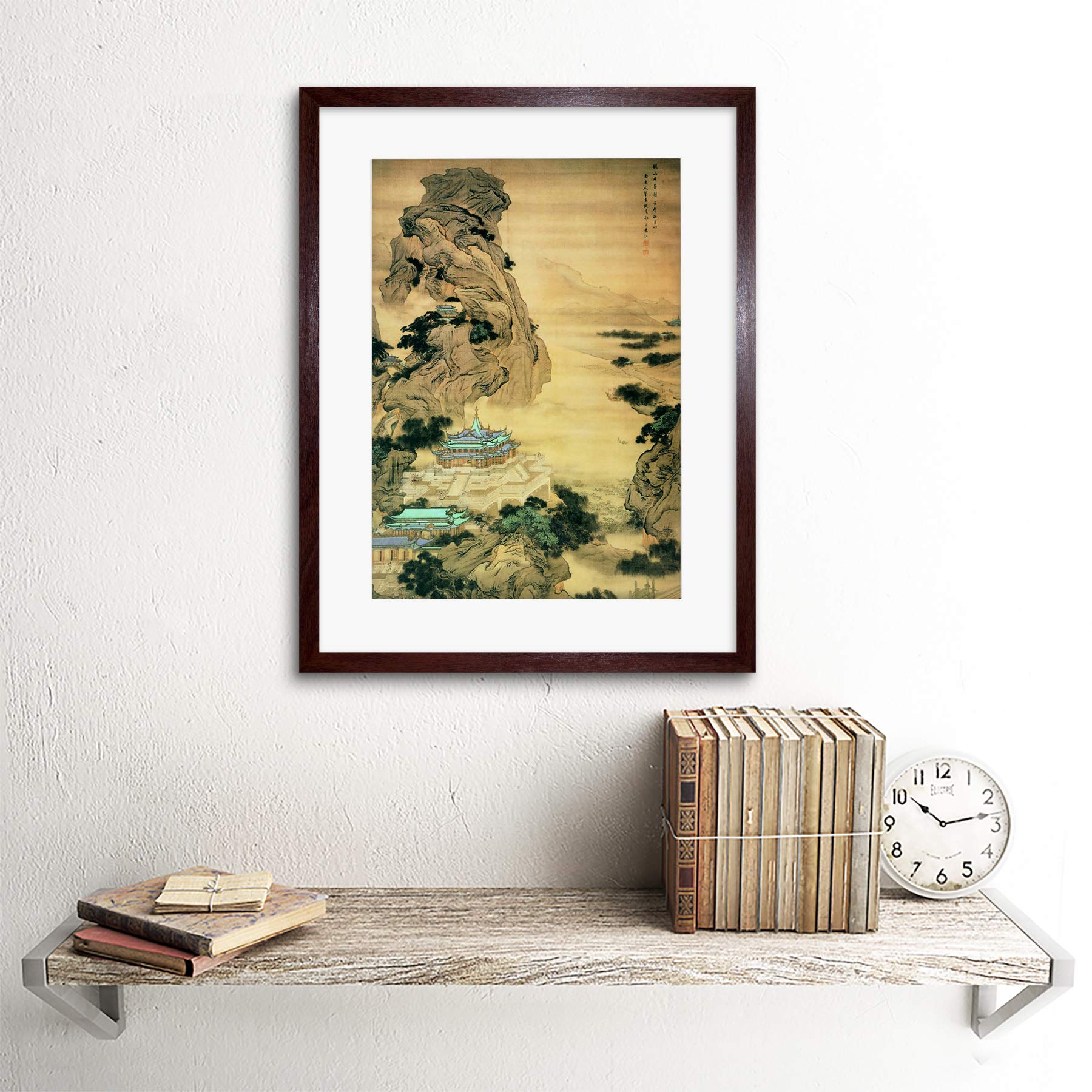 Japanese Yuan Jiang at Mount Li Escaping the Heat - Framed Art Print 12x10052 - Perfect for Home & Office Wall Decor, Living Room, Bedroom, Gift Idea