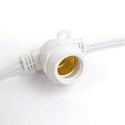 100' E17 Globe Outdoor String Lights - Commercial Grade, 80 Sockets, White Wire for Backyard, Garden, Gazebo, Cafe & Patio | Durable Weatherproof Lighting for Outdoor Dining, Weddings & Events