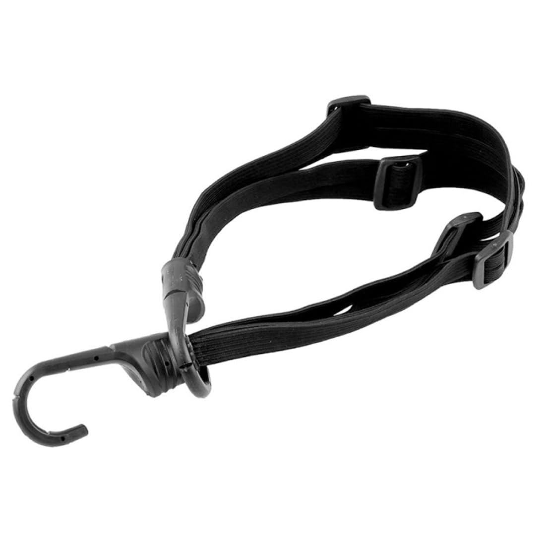 Adjustable Black Luggage Rubber Elastic Straps with Hooks for Motorcycle & Bike - Secure Travel Gear for Commuting, Camping & Outdoor Adventures